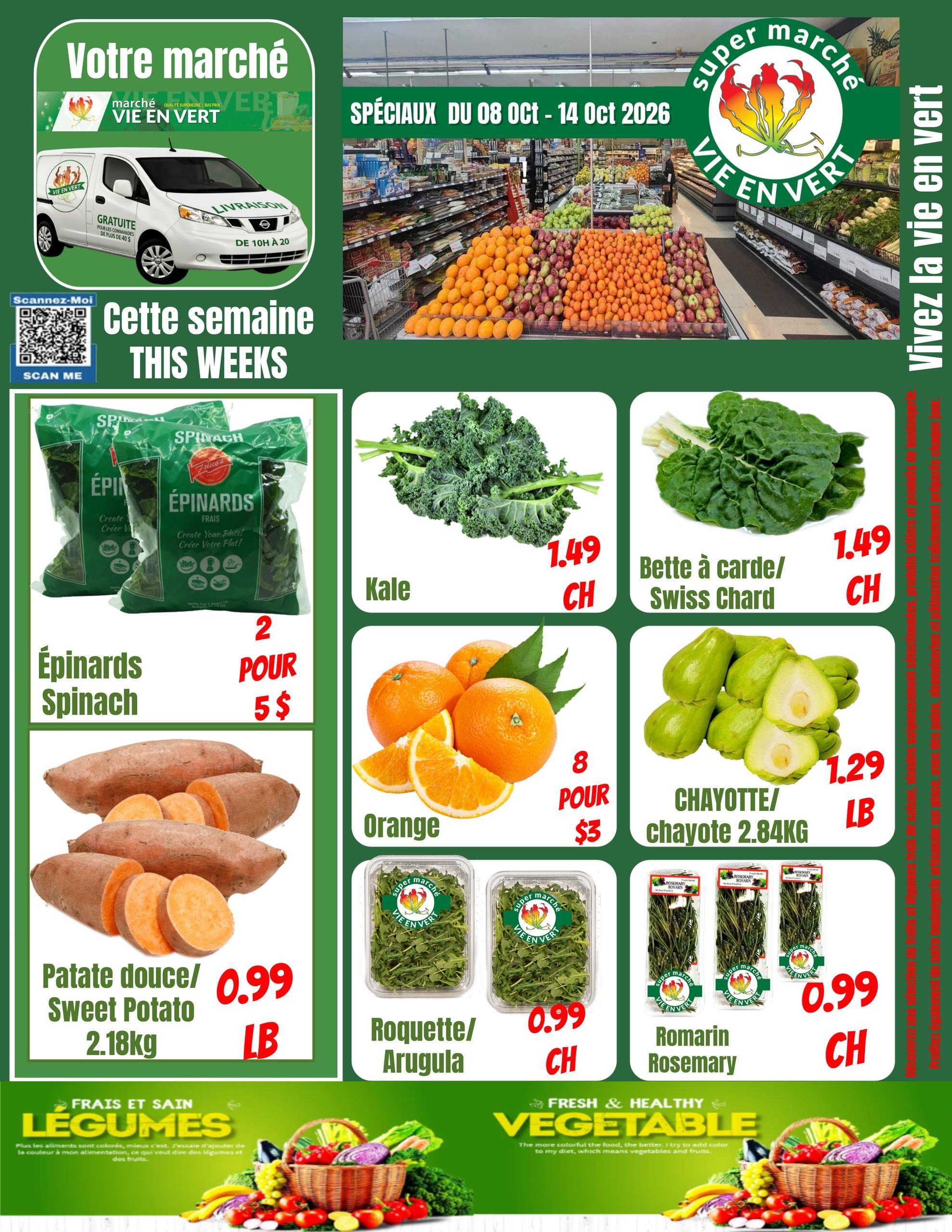 Circulaire Marché Vie en Vert — page 1, du 8 au 14 octobre 2026