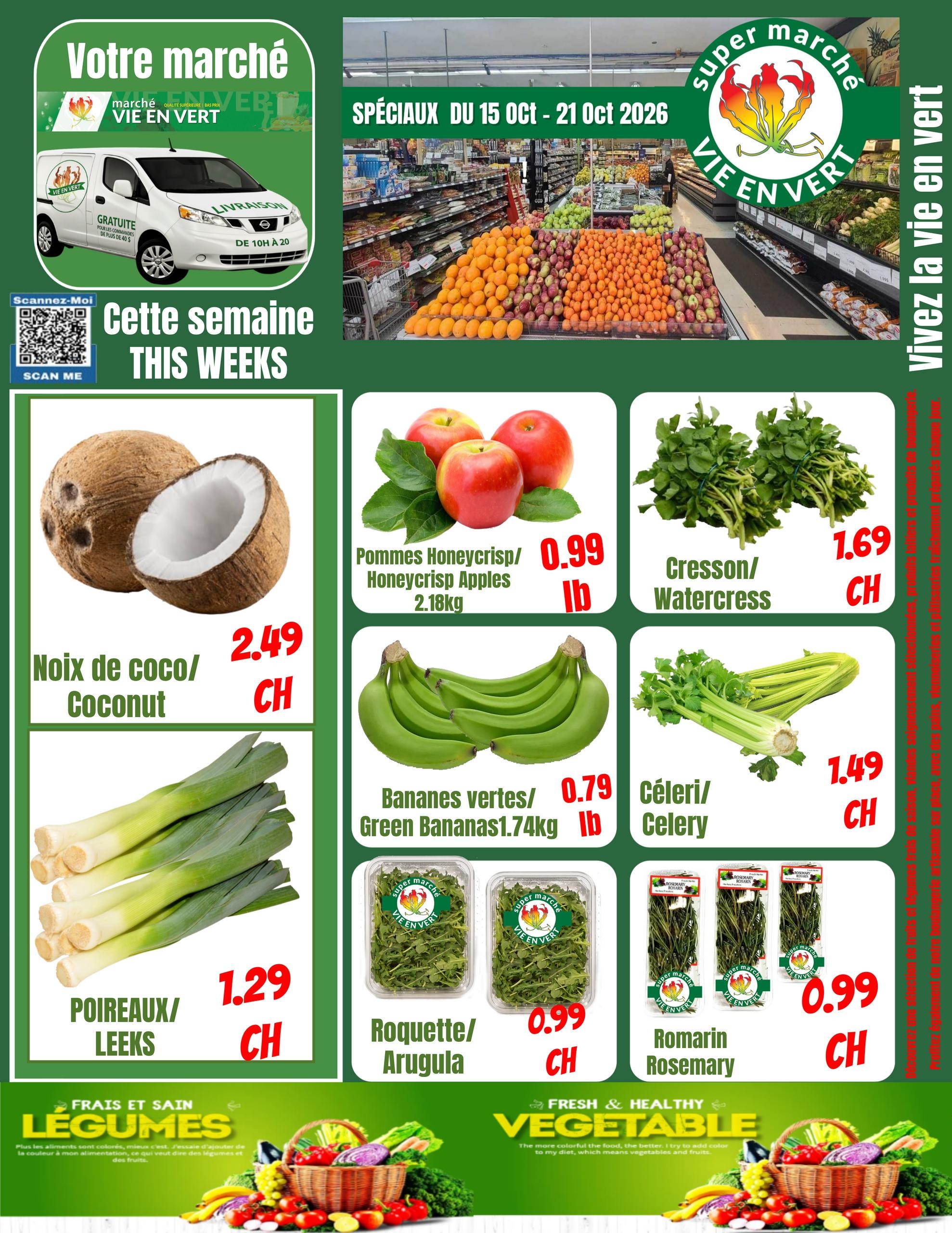 Circulaire Marché Vie en Vert — page 1, du 15 au 21 octobre 2026