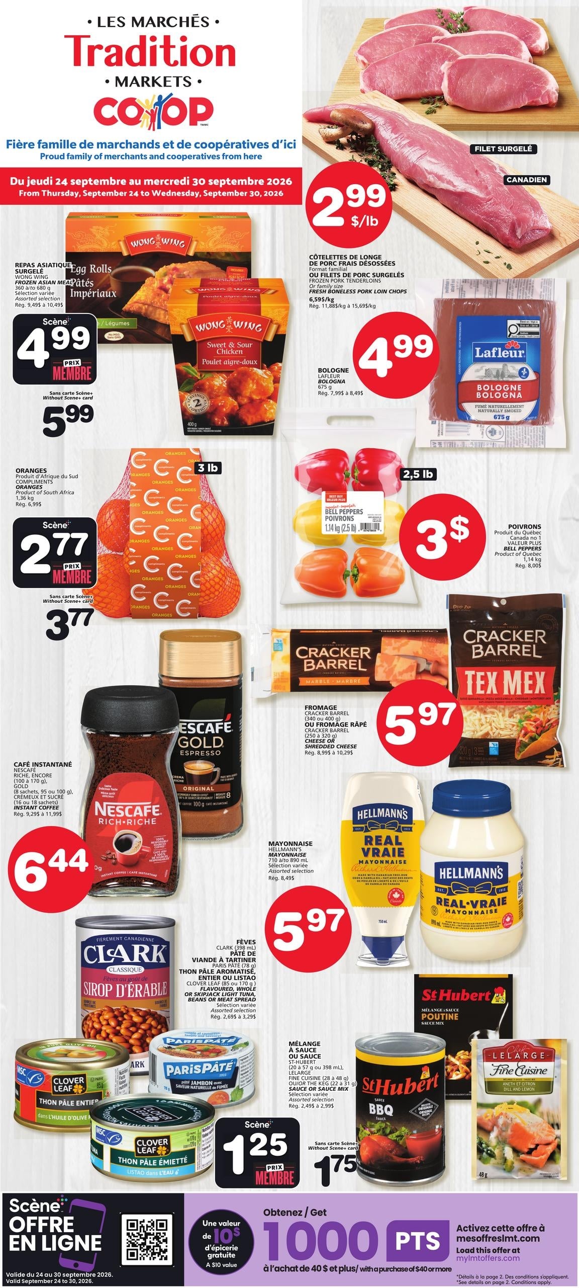 Circulaire Les Marchés Tradition — page 1, du 24 au 30 septembre 2026