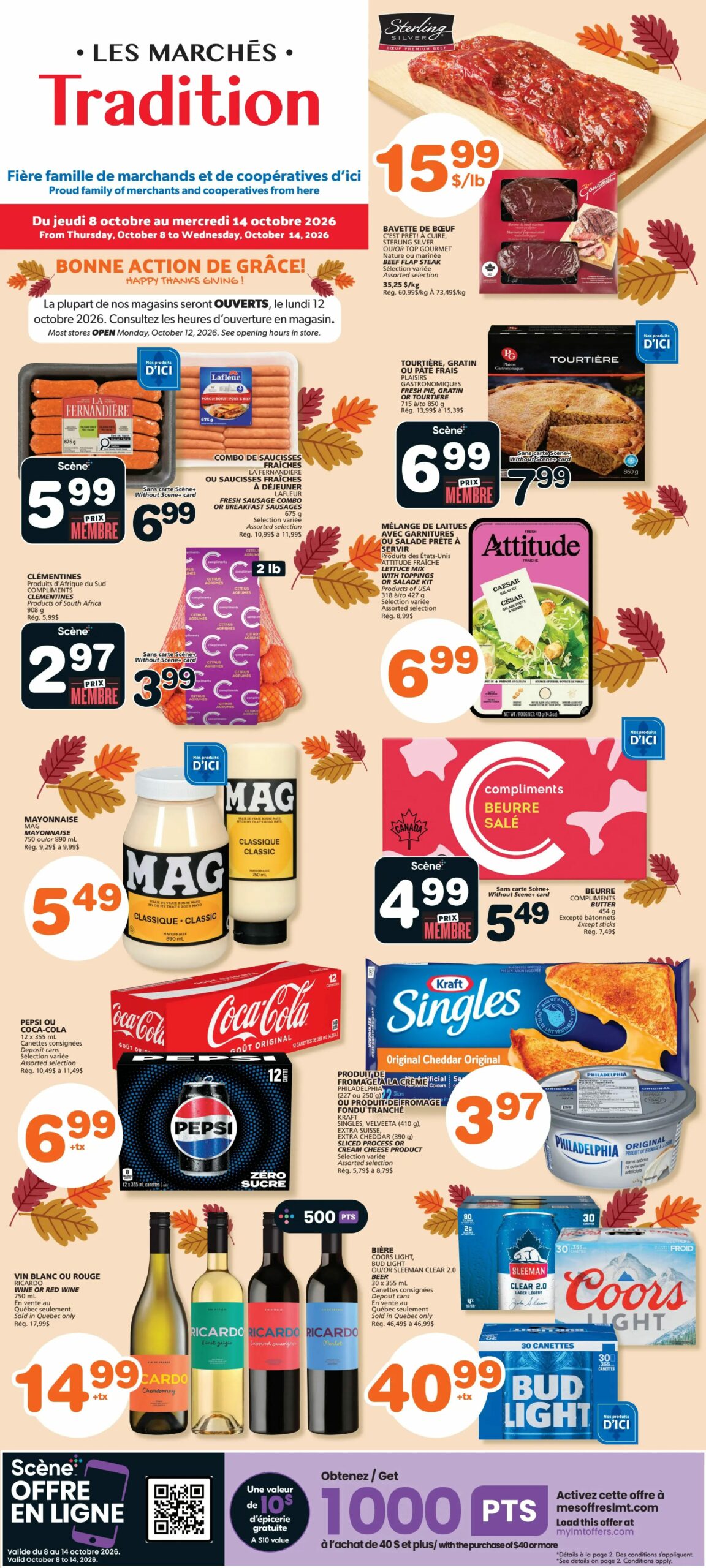 Circulaire Les Marchés Tradition — page 1, du 8 au 14 octobre 2026