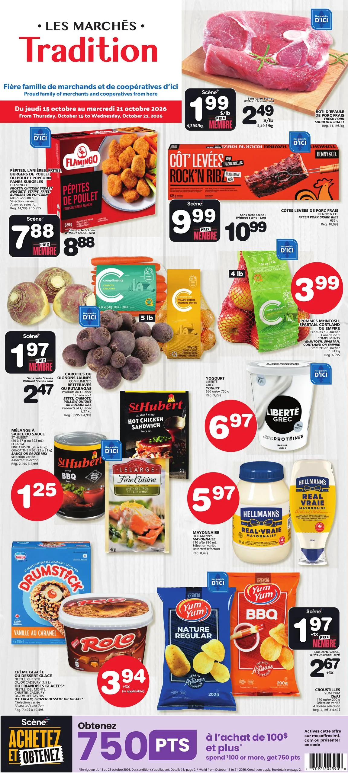 Circulaire Les Marchés Tradition — page 1, du 15 au 21 octobre 2026