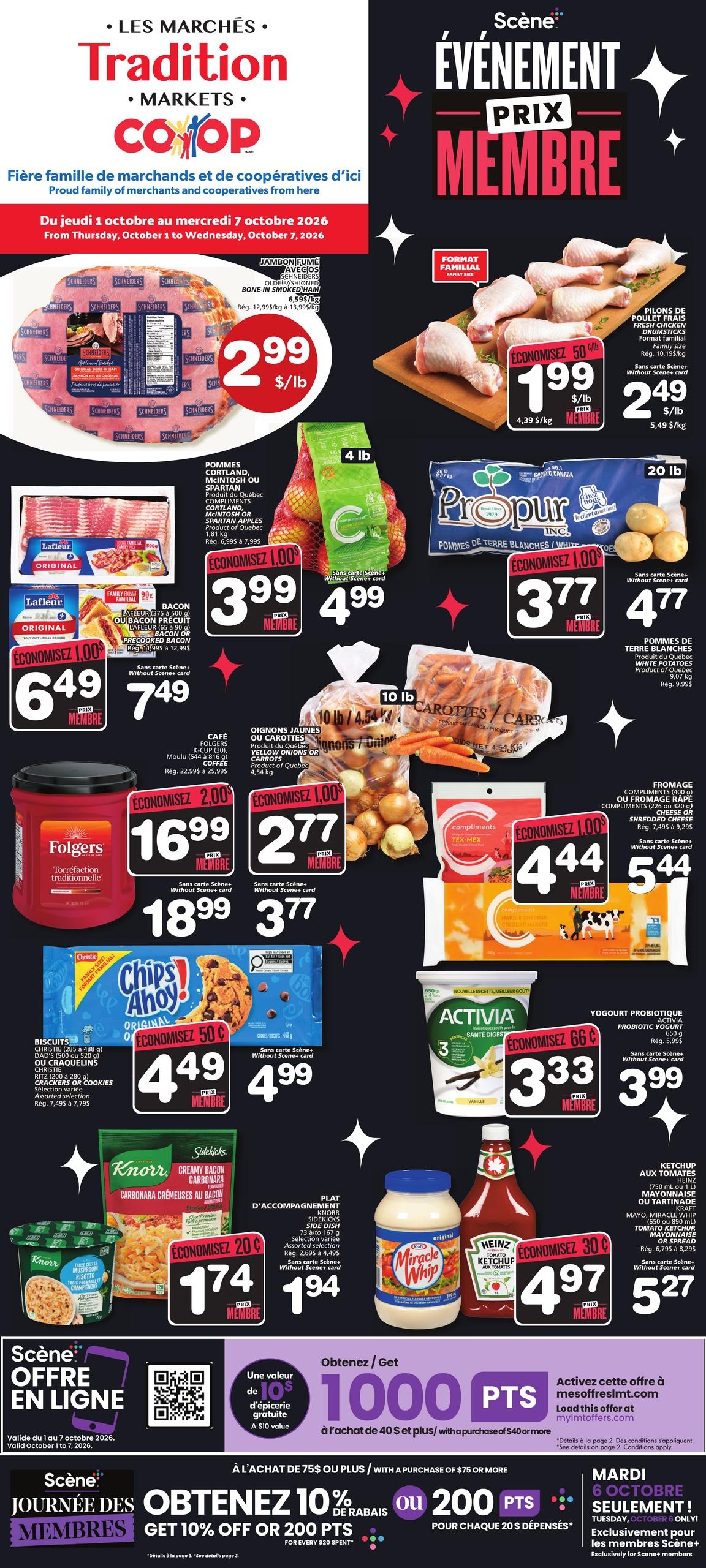 Circulaire Les Marchés Tradition Nouveau Brunswick — page 1, du 1 au 7 octobre 2026