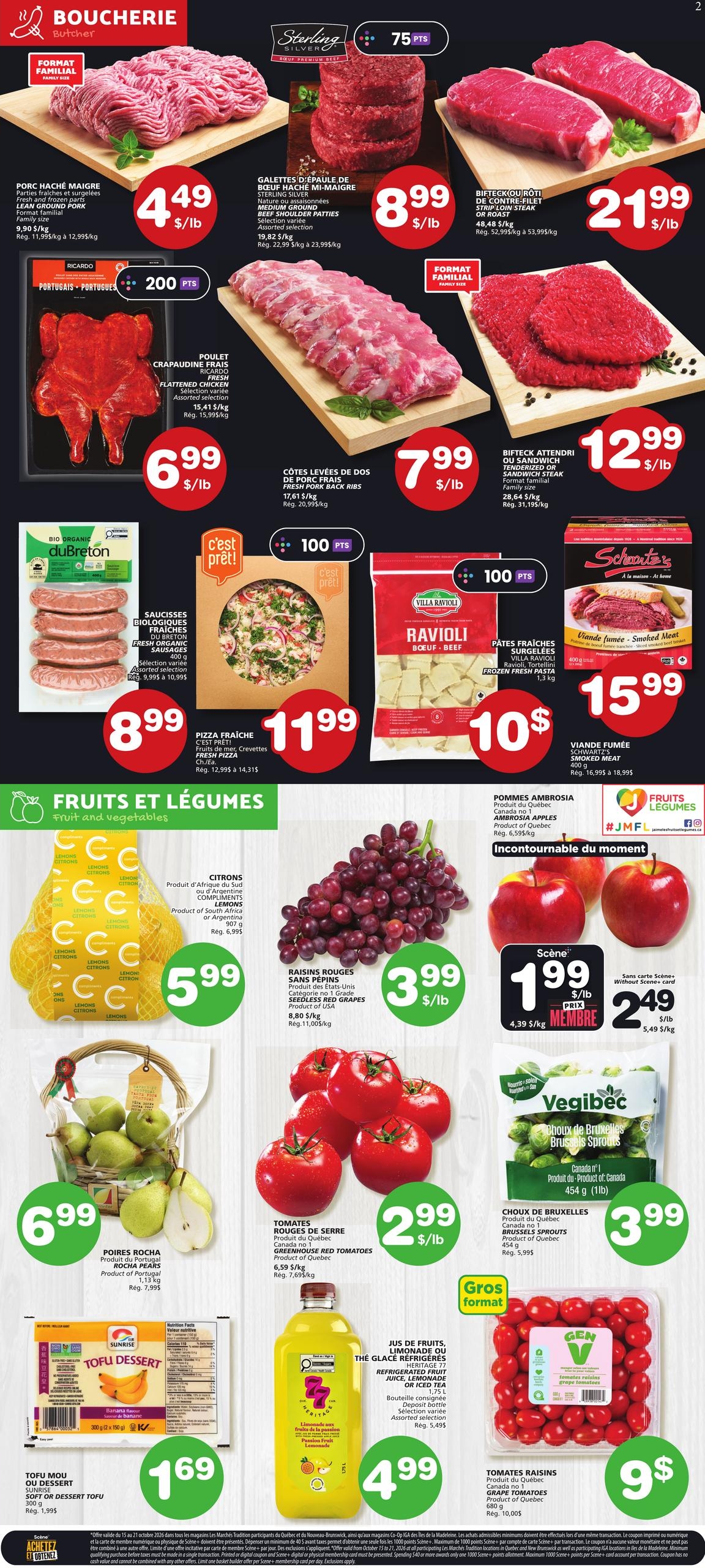 Circulaire Les Marchés Tradition Nouveau Brunswick — page 2, du 15 au 21 octobre 2026