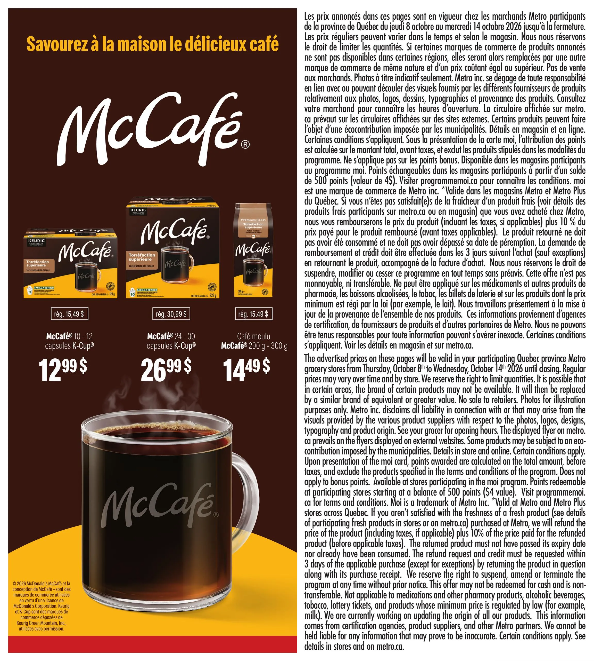 Circulaire Metro — page 22, du 8 au 14 octobre 2026