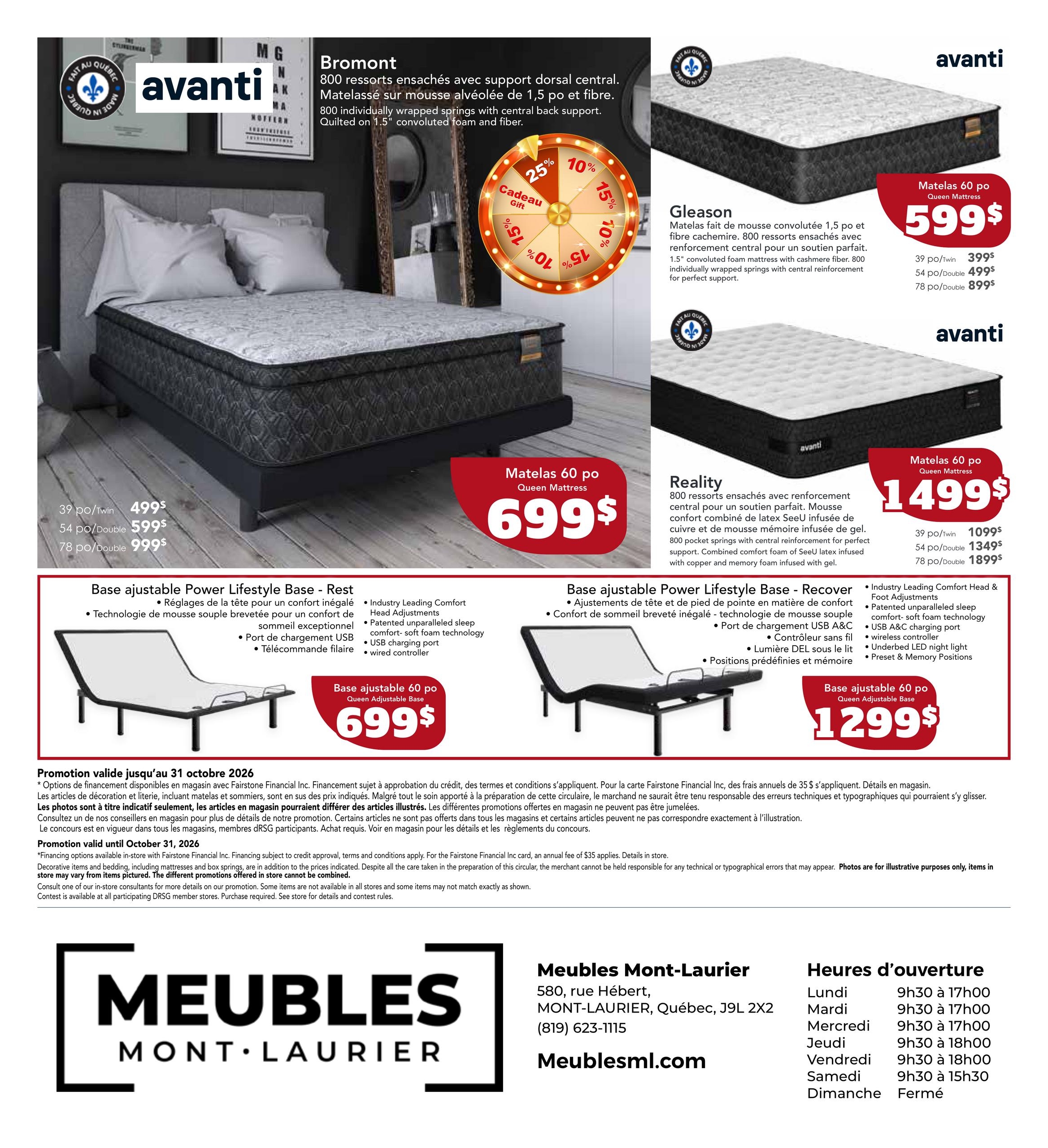 Circulaire Meubles Mont-Laurier — page 8, du 1 au 31 octobre 2026