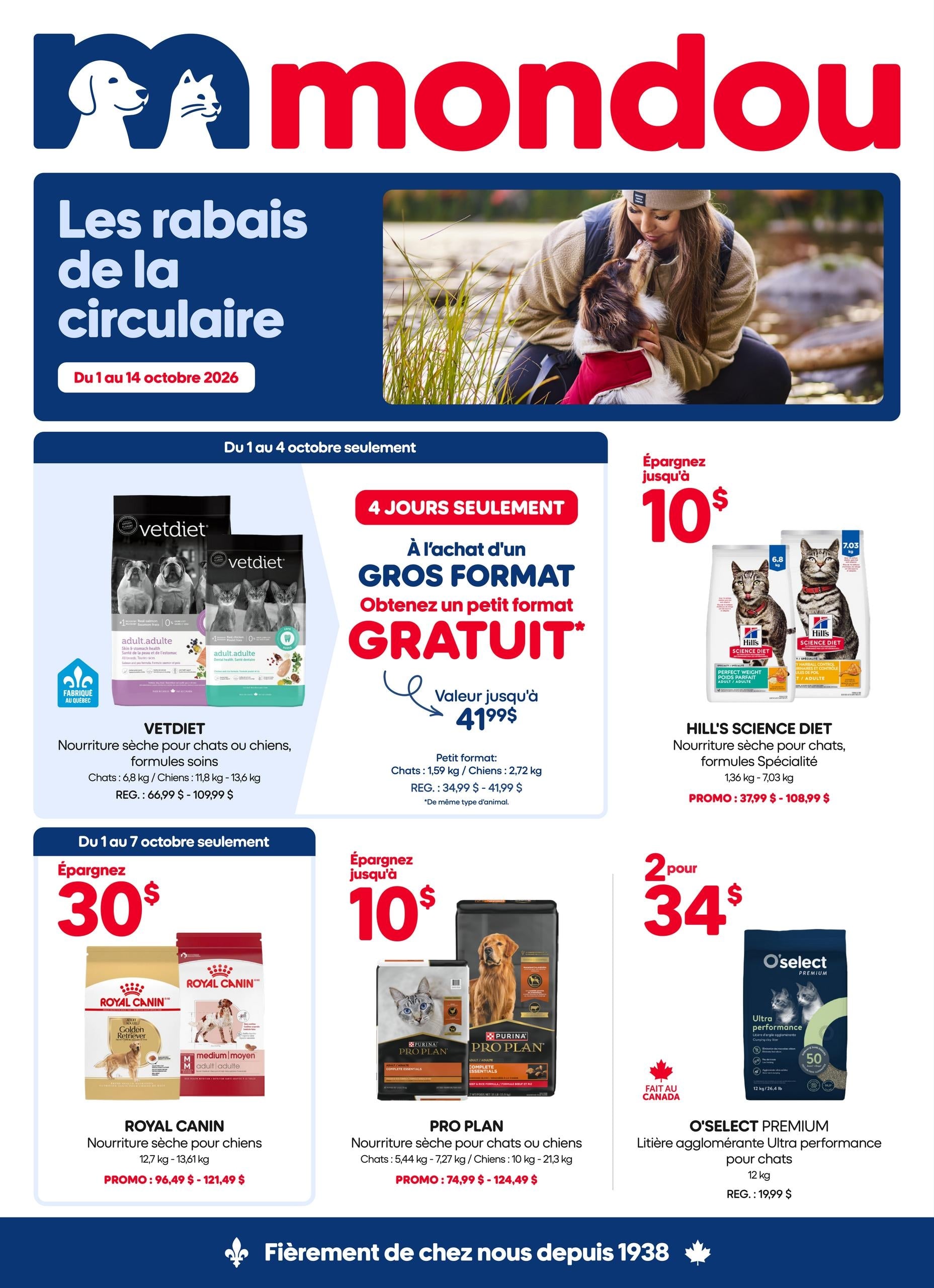 Circulaire Mondou — page 1, du 1 au 14 octobre 2026