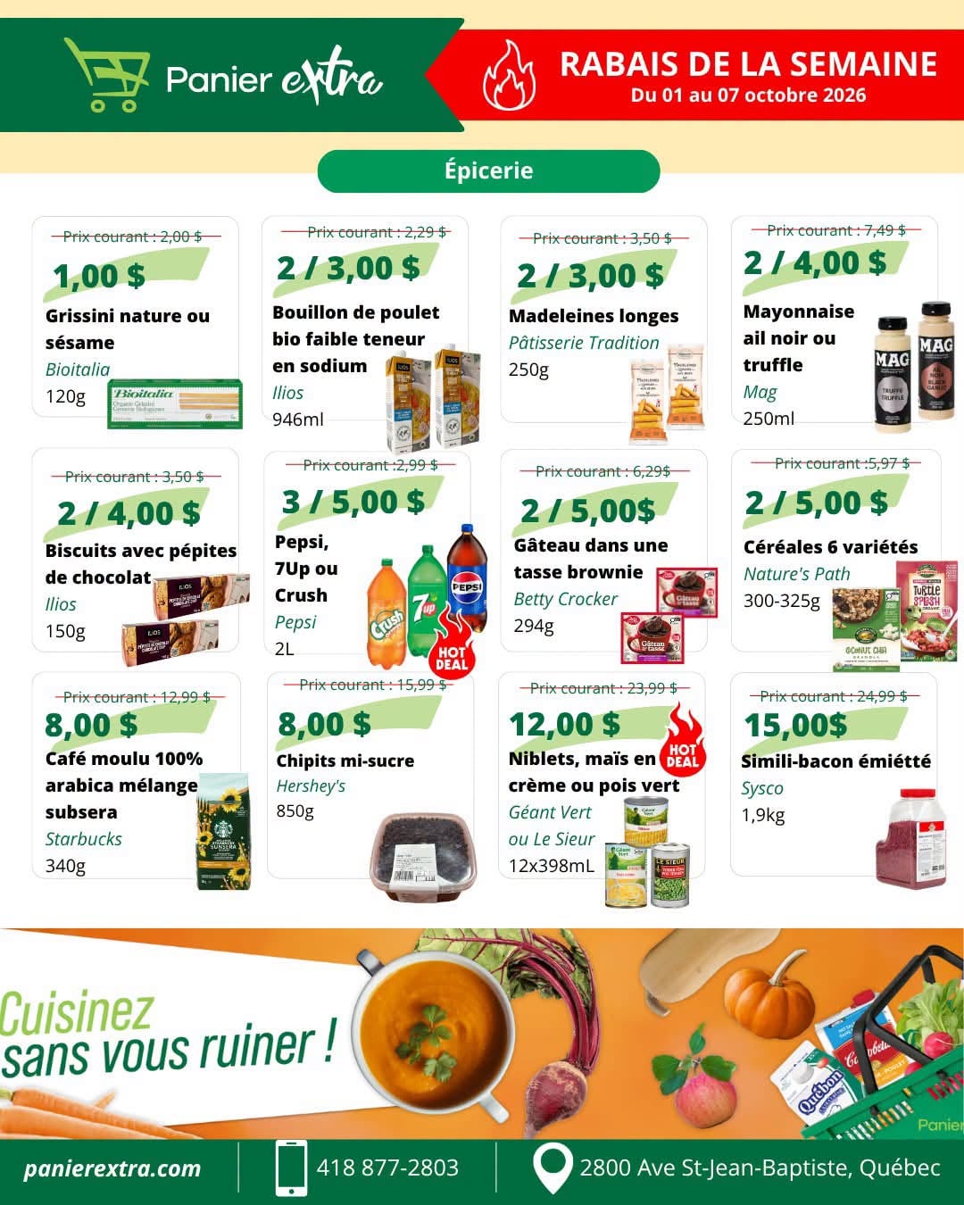 Circulaire Panier Extra — page 1, du 1 au 7 octobre 2026