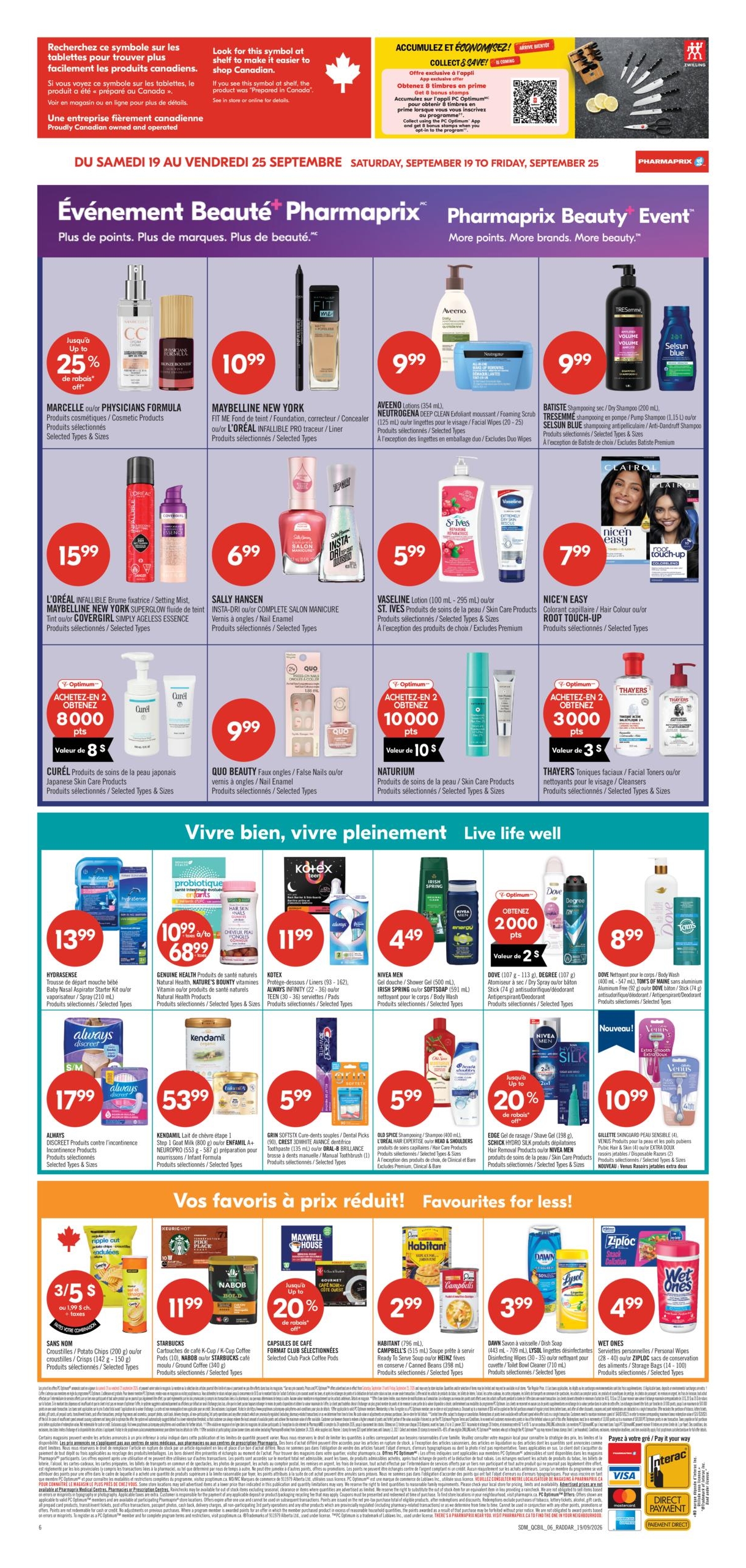 Circulaire Pharmaprix — page 2, du 19 au 24 septembre 2026