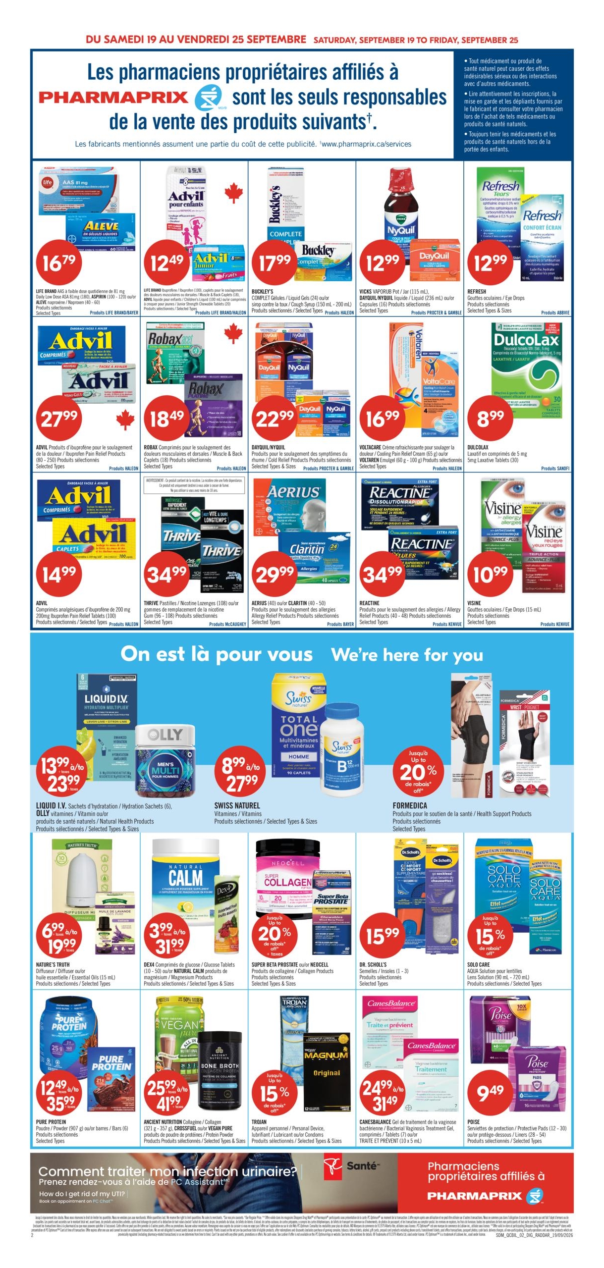 Circulaire Pharmaprix — page 3, du 19 au 24 septembre 2026