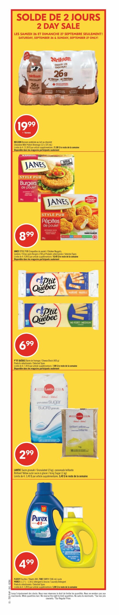 Circulaire Pharmaprix — page 1, du 26 septembre au 2 octobre 2026