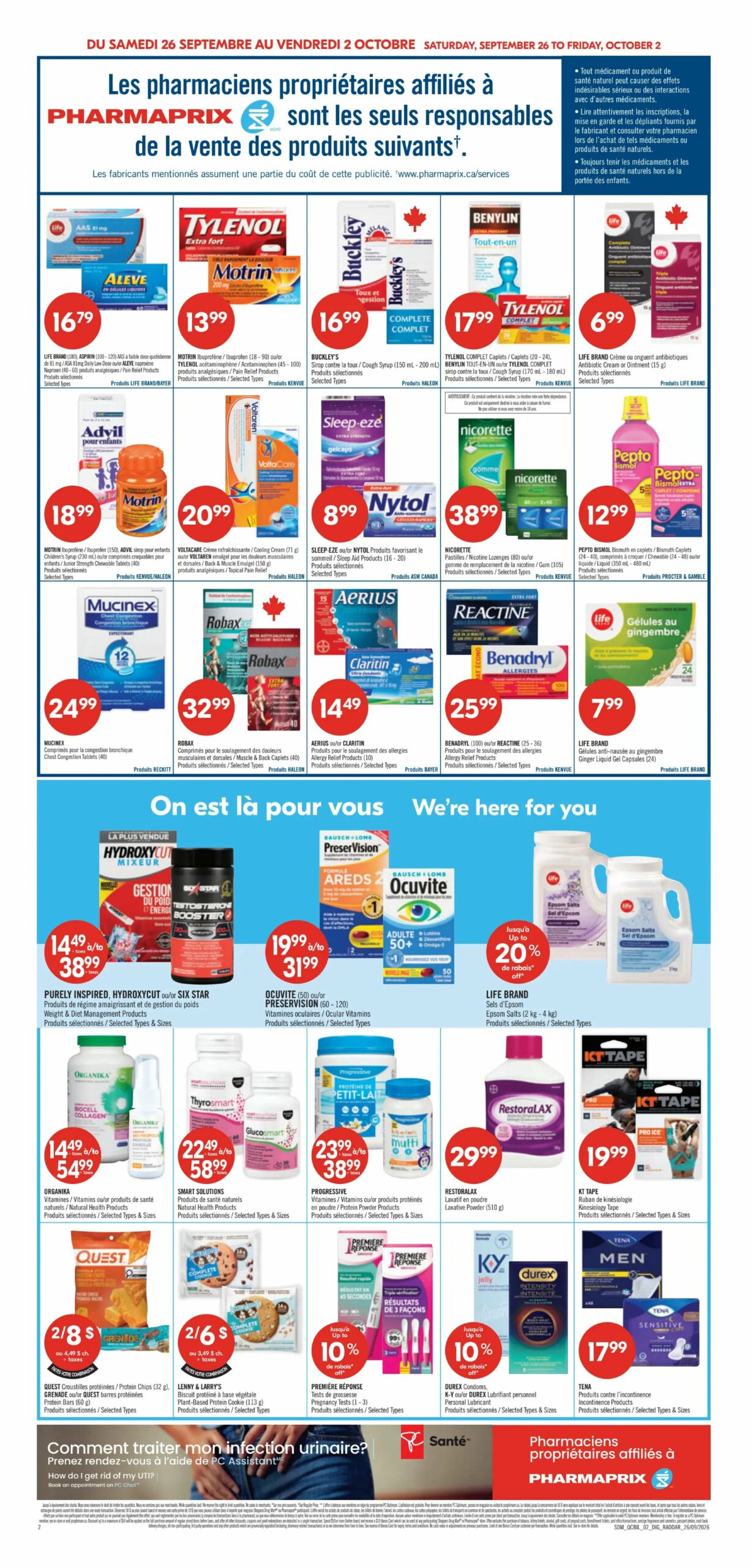 Circulaire Pharmaprix — page 8, du 26 septembre au 2 octobre 2026