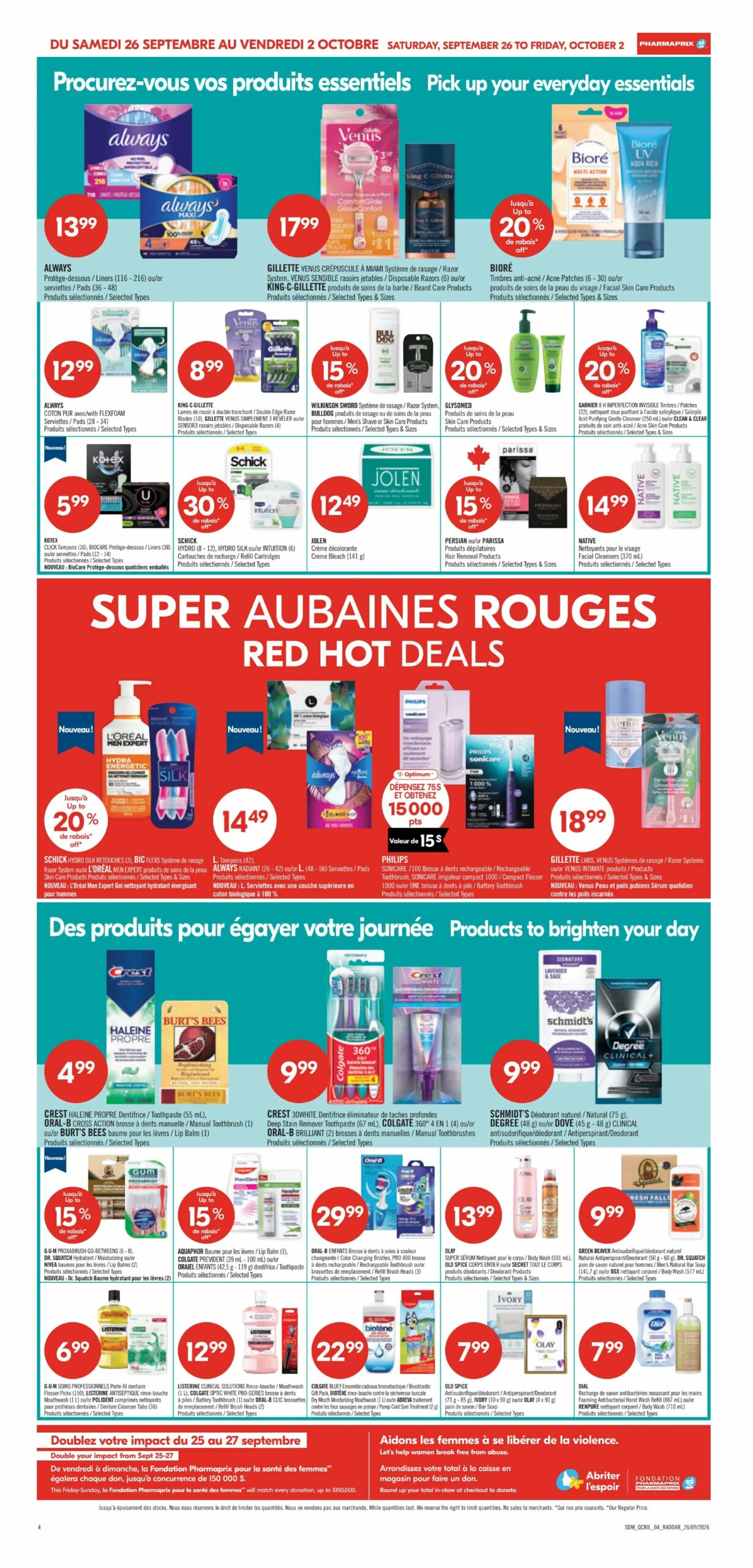 Circulaire Pharmaprix — page 12, du 26 septembre au 2 octobre 2026