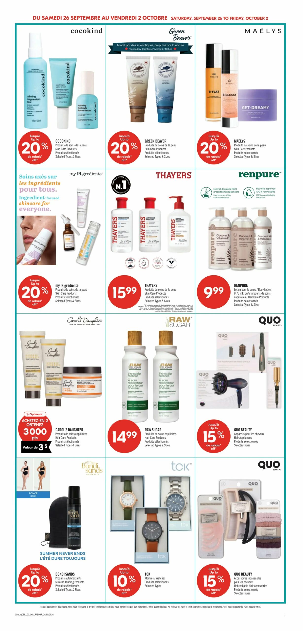 Circulaire Pharmaprix — page 16, du 26 septembre au 2 octobre 2026