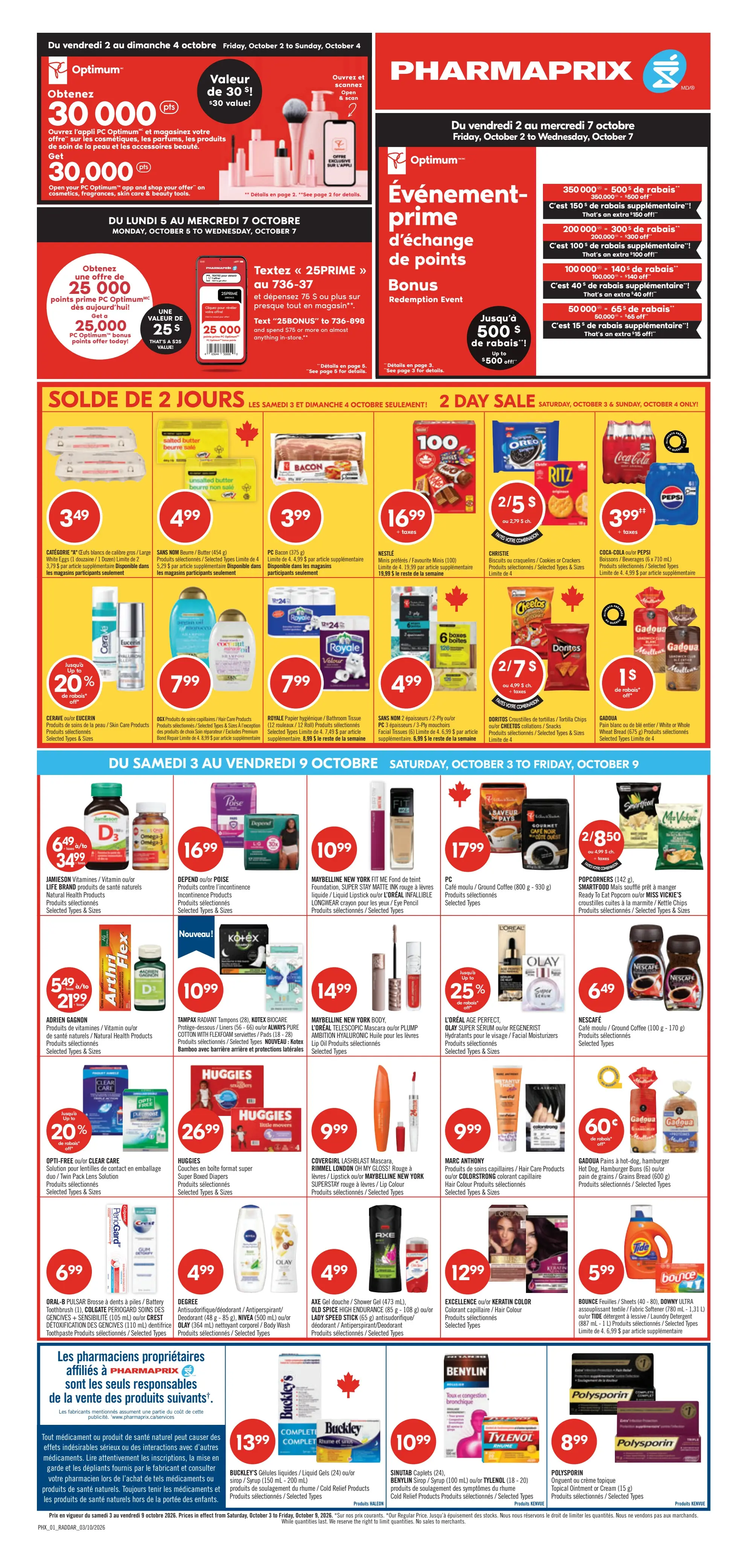 Circulaire Pharmaprix — page 3, du 3 au 9 octobre 2026