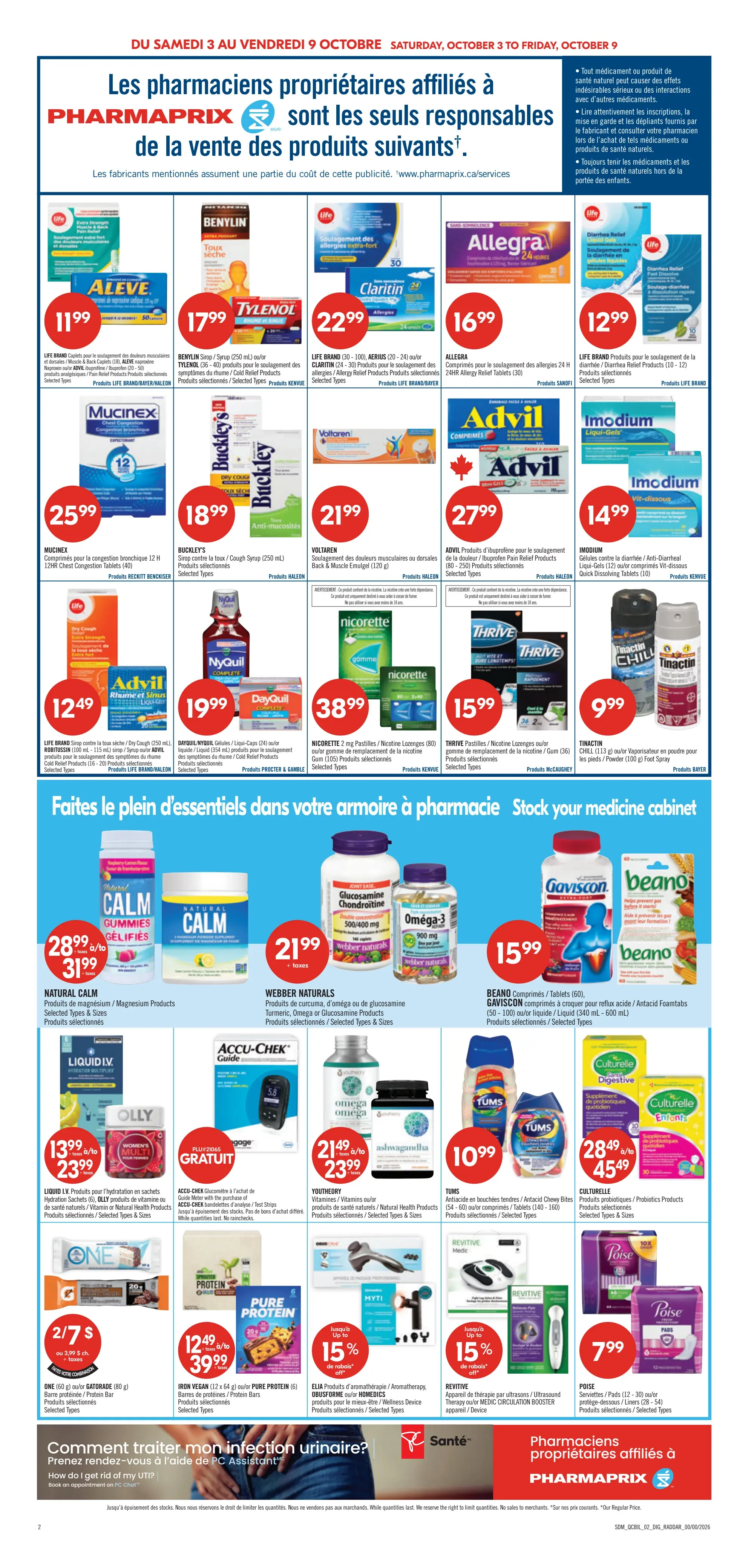 Circulaire Pharmaprix — page 8, du 3 au 9 octobre 2026