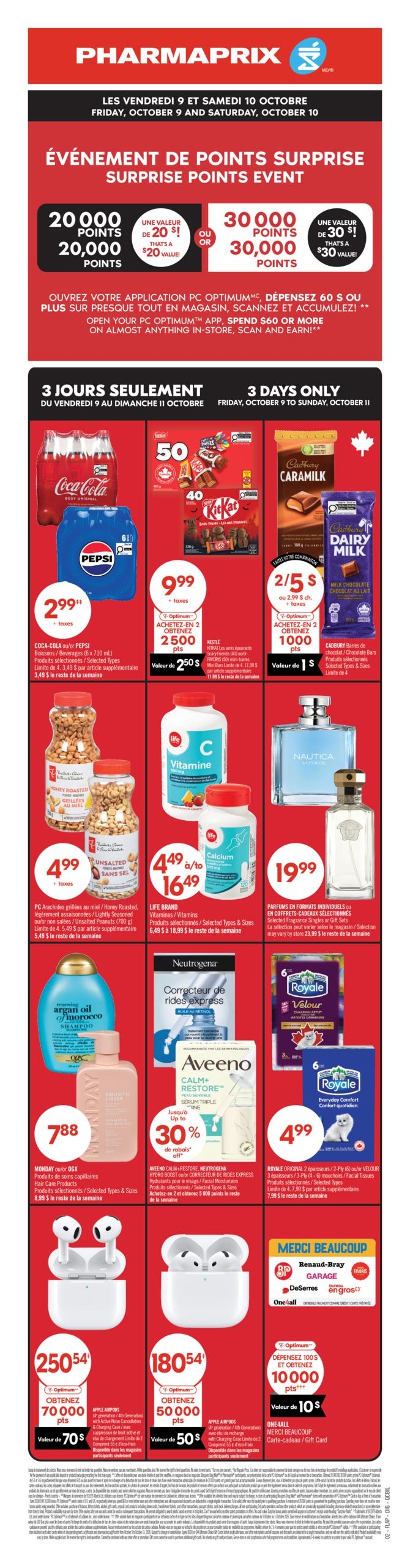 Circulaire Pharmaprix — page 1, du 10 au 16 octobre 2026