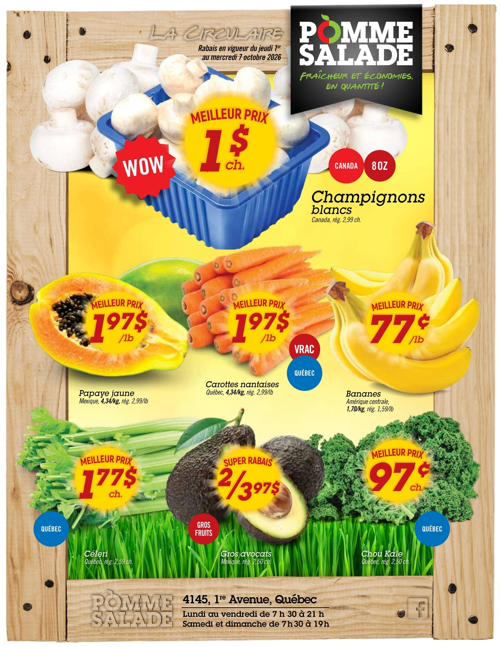 Circulaire Pomme Salade — page 1, du 1 au 7 octobre 2026