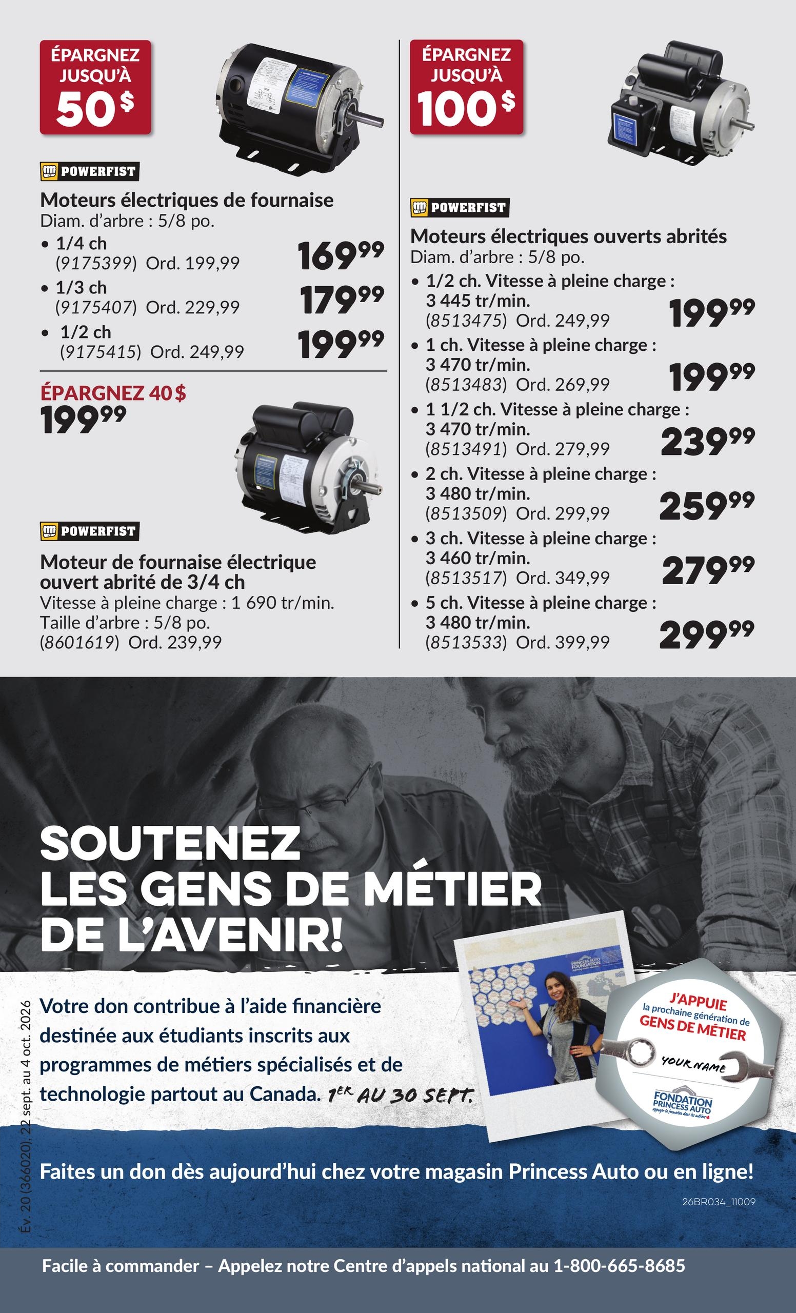 Circulaire Princess Auto — page 16, du 22 septembre au 4 octobre 2026
