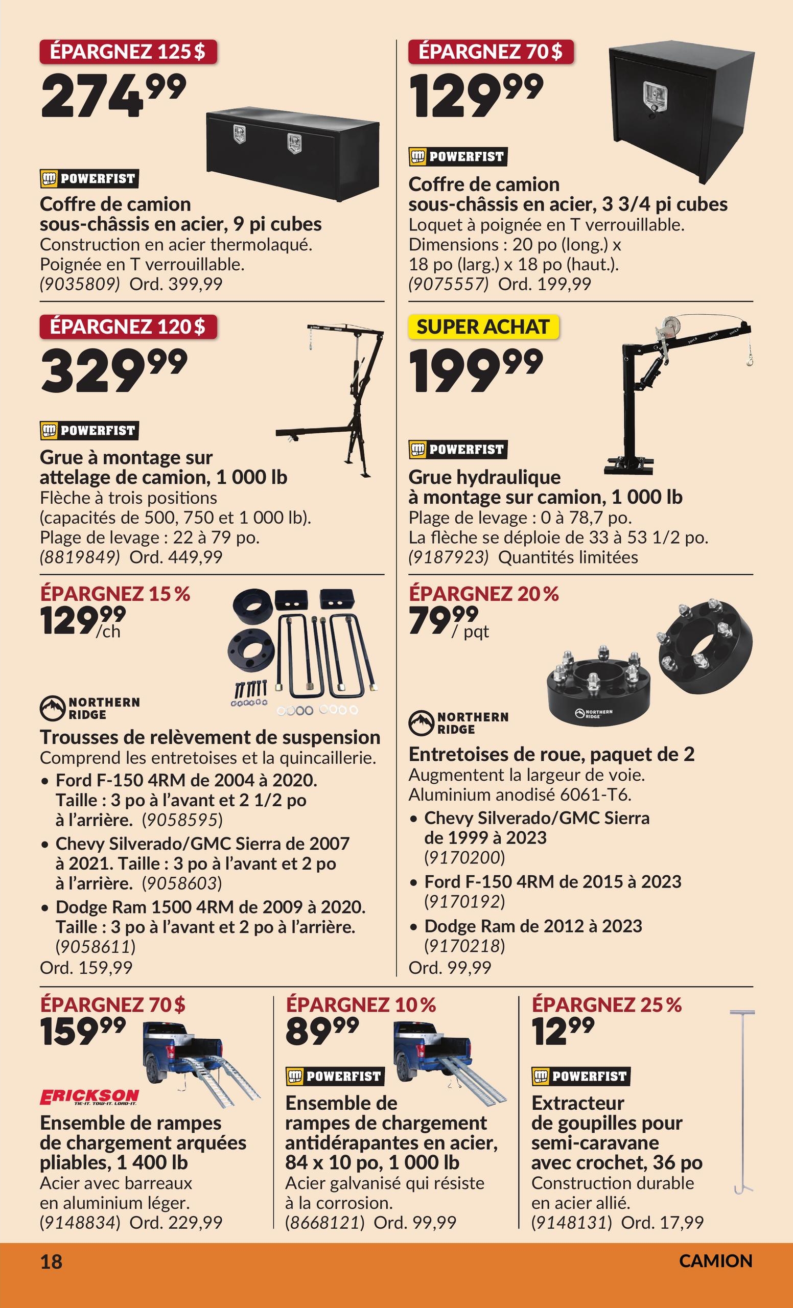 Circulaire Princess Auto — page 23, du 22 septembre au 4 octobre 2026
