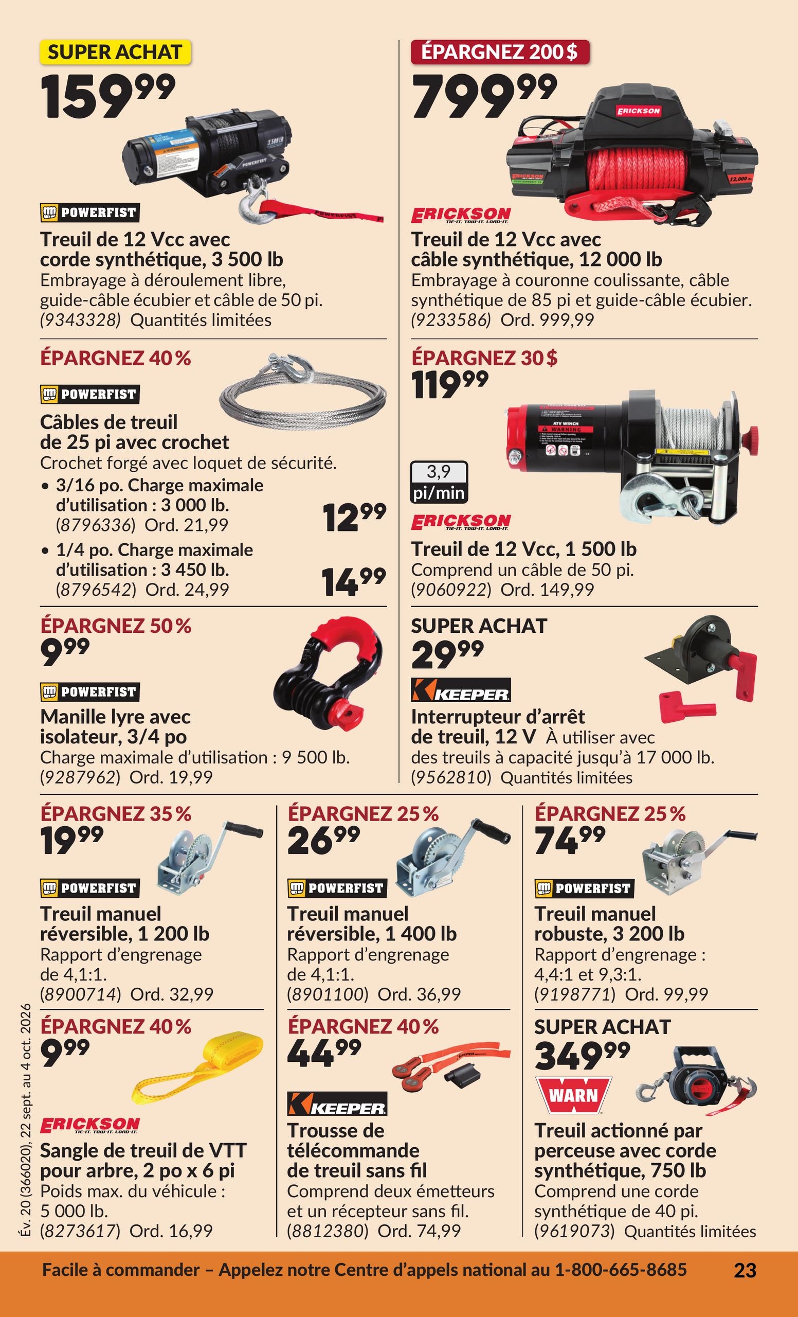 Circulaire Princess Auto — page 28, du 22 septembre au 4 octobre 2026