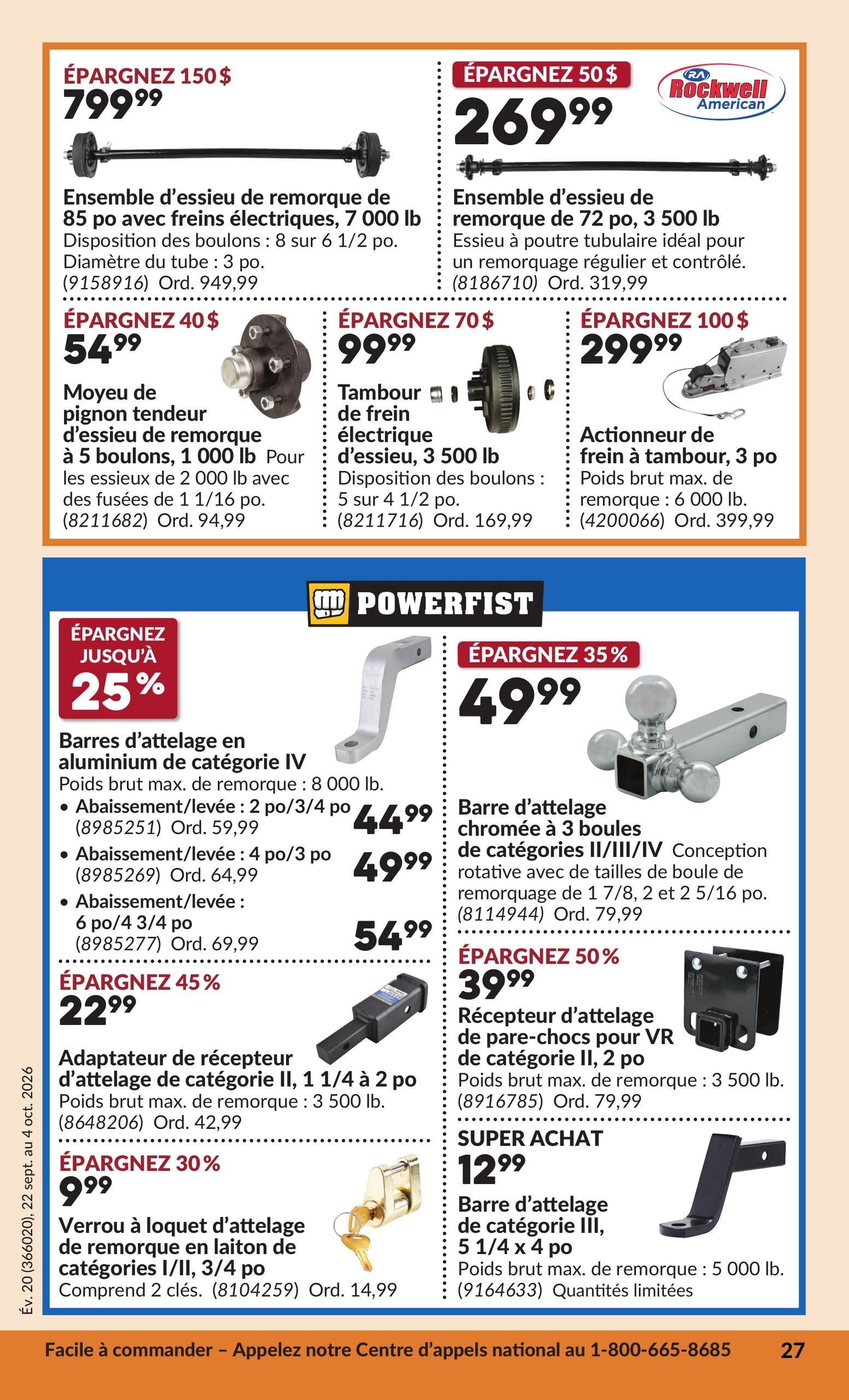 Circulaire Princess Auto — page 32, du 22 septembre au 4 octobre 2026