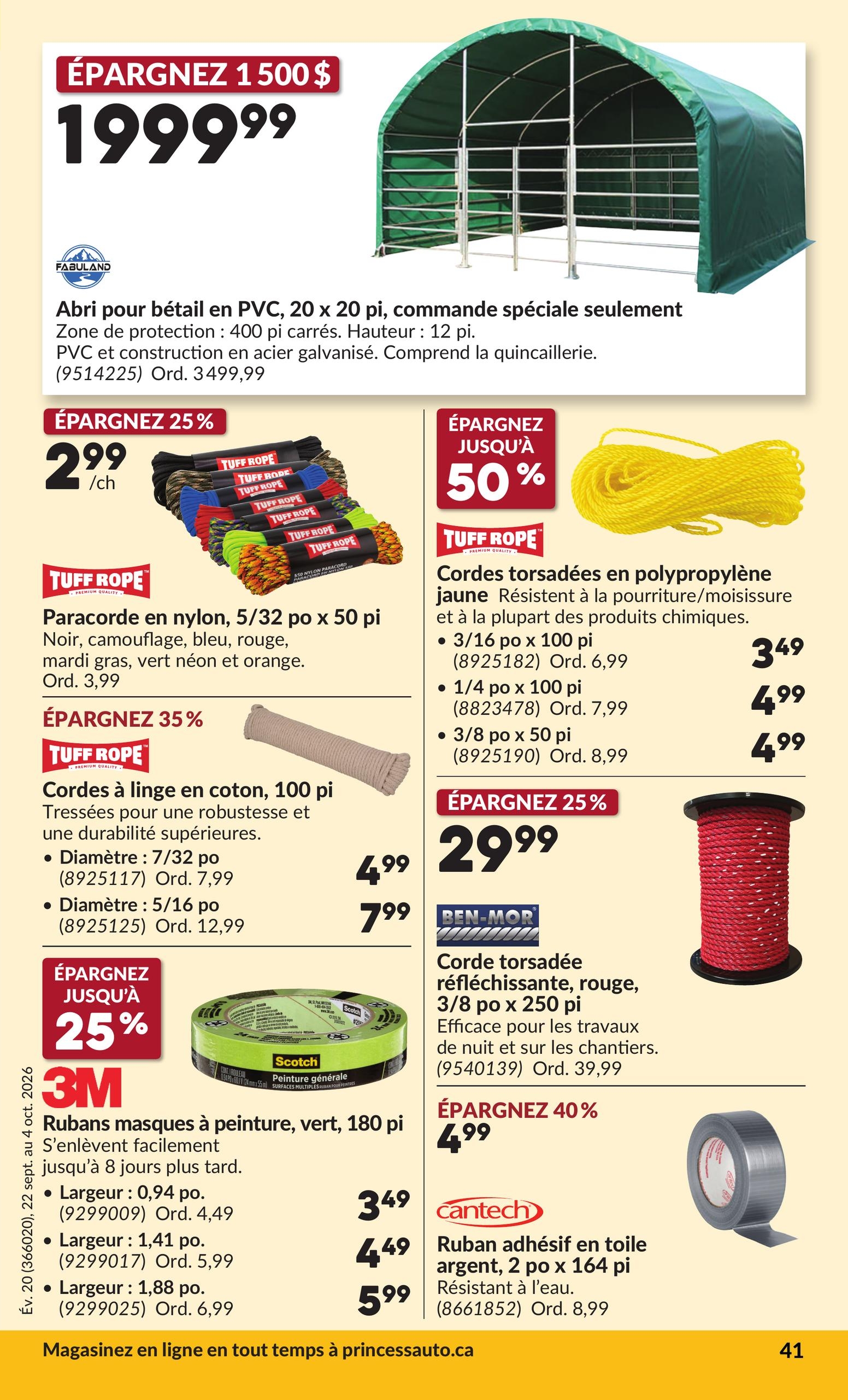 Circulaire Princess Auto — page 46, du 22 septembre au 4 octobre 2026