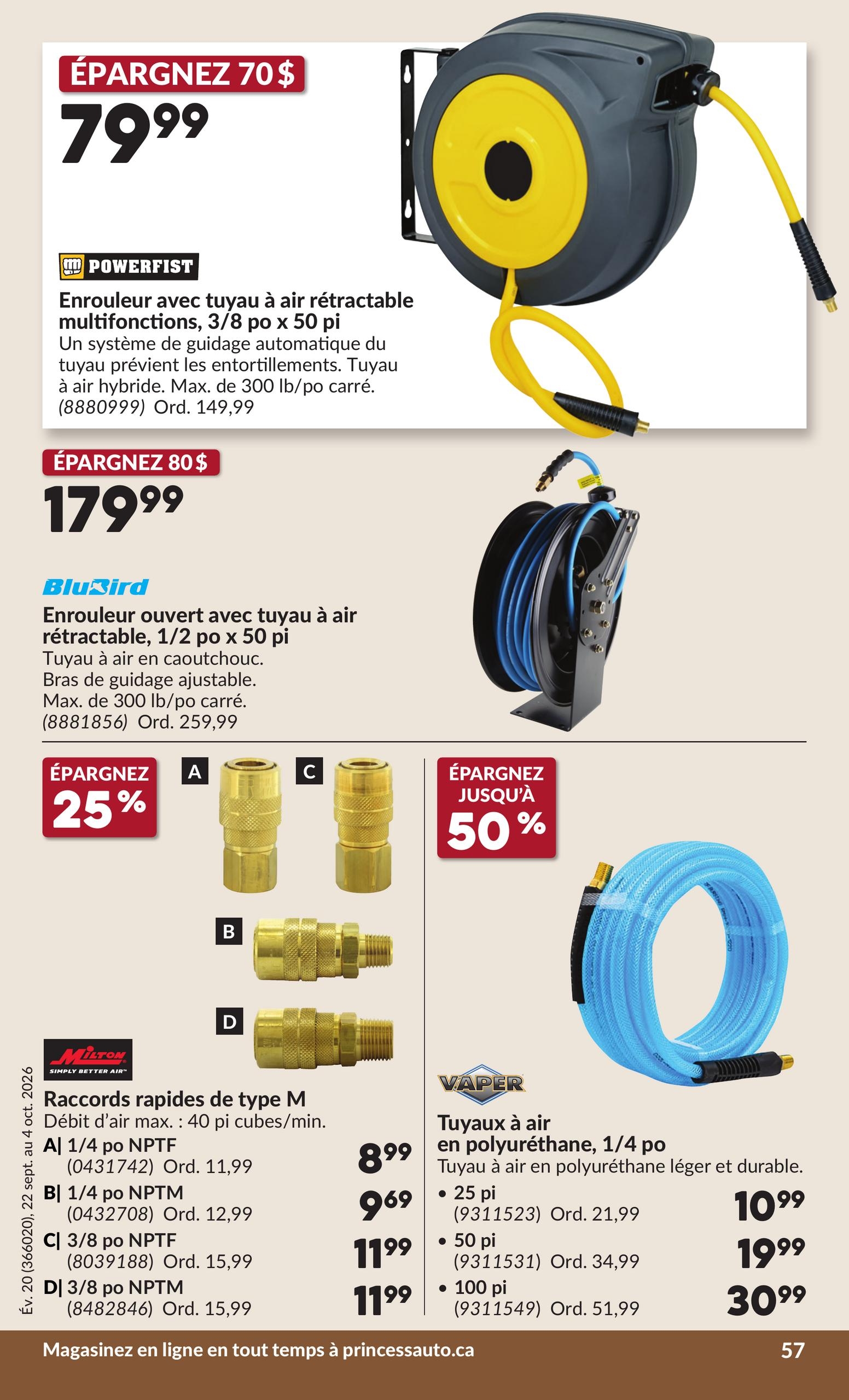 Circulaire Princess Auto — page 62, du 22 septembre au 4 octobre 2026