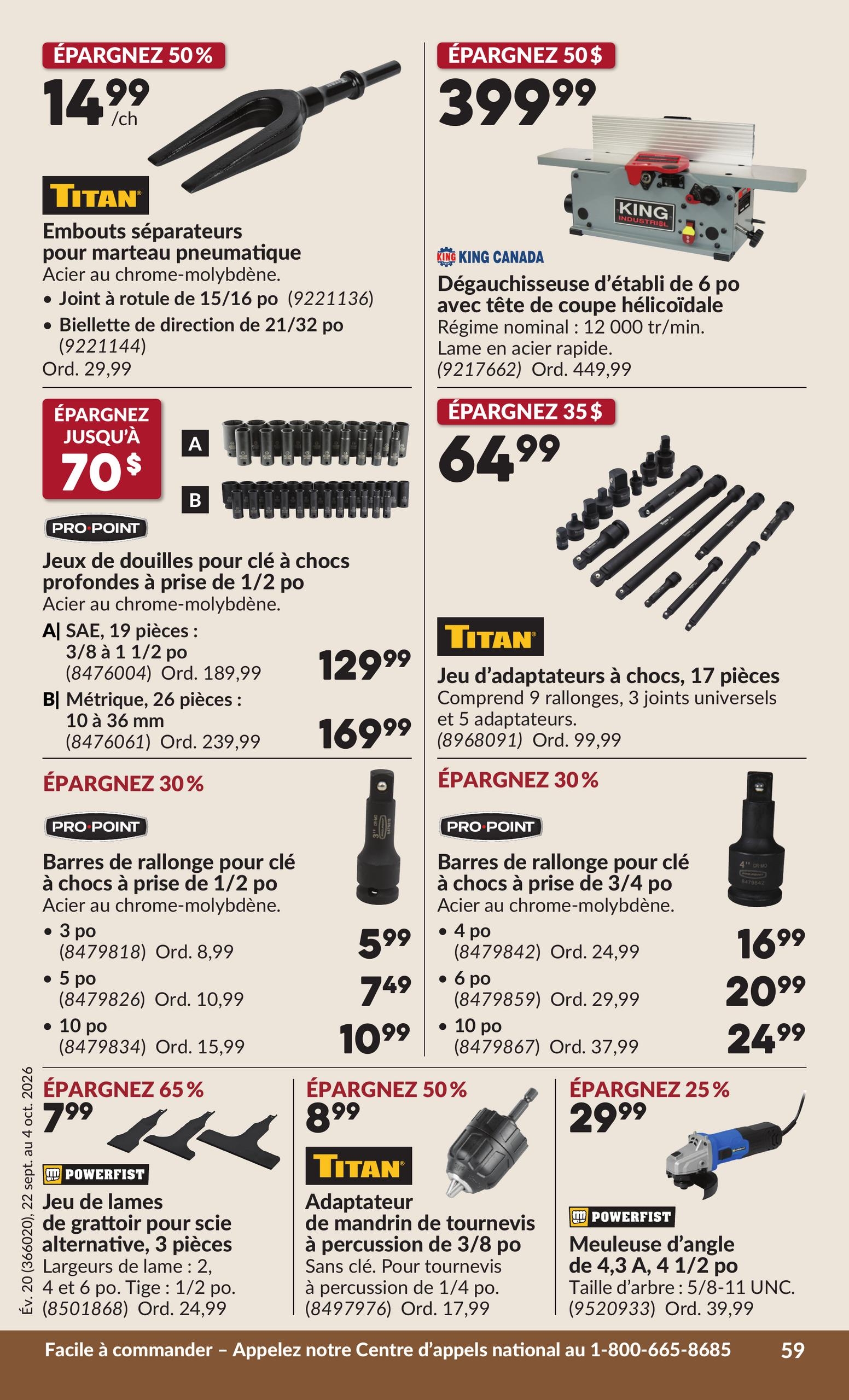 Circulaire Princess Auto — page 64, du 22 septembre au 4 octobre 2026