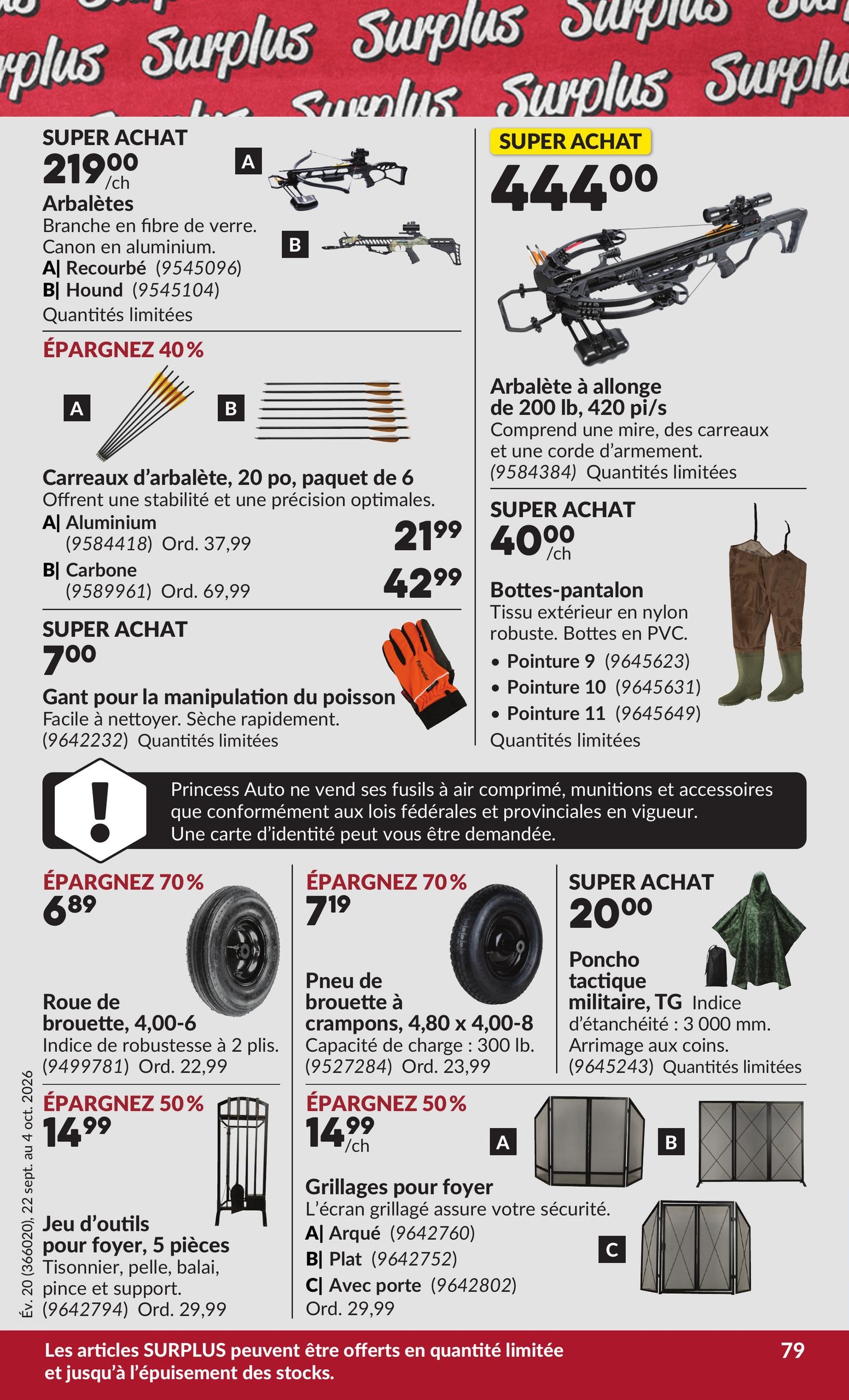 Circulaire Princess Auto — page 84, du 22 septembre au 4 octobre 2026