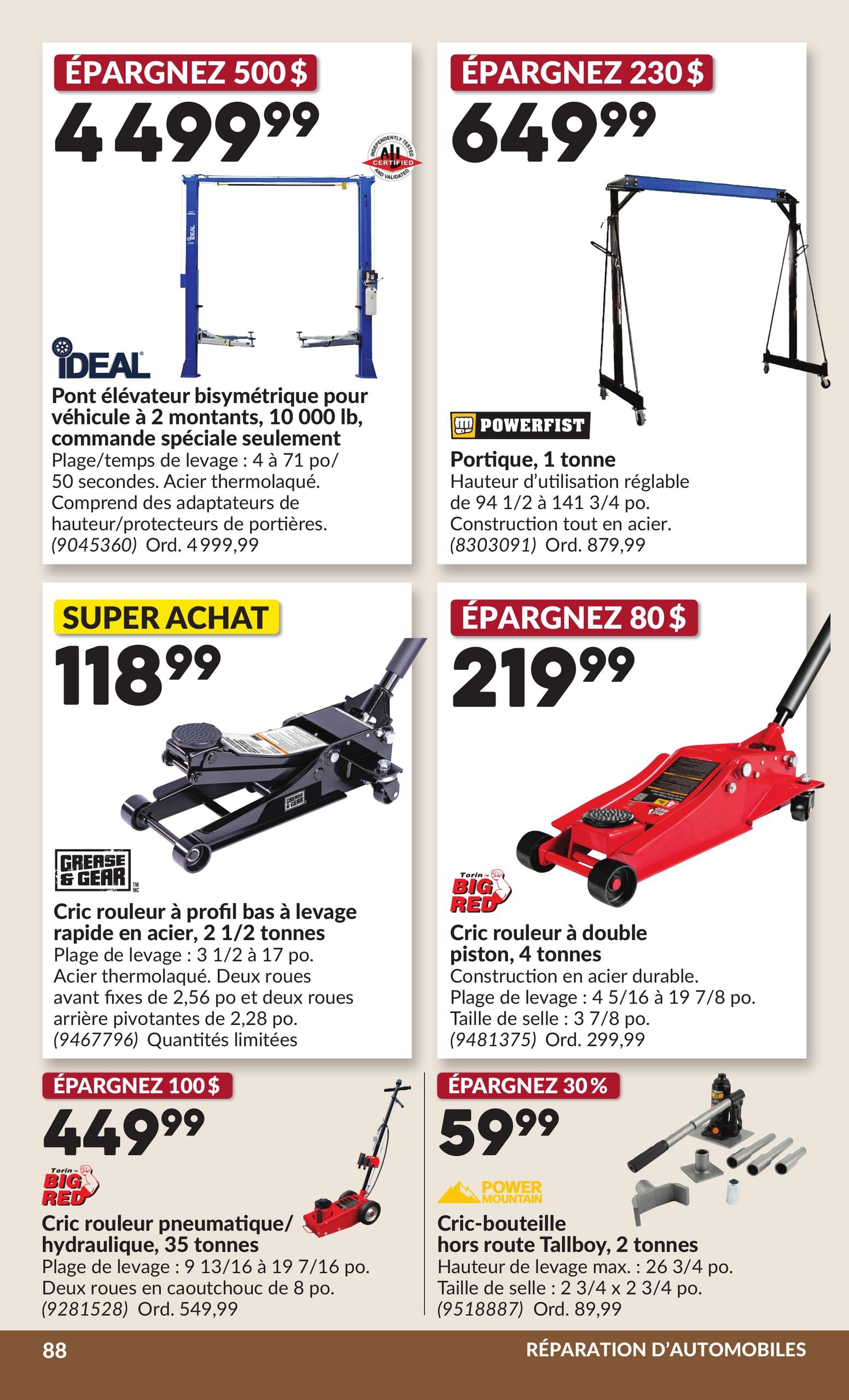 Circulaire Princess Auto — page 93, du 22 septembre au 4 octobre 2026