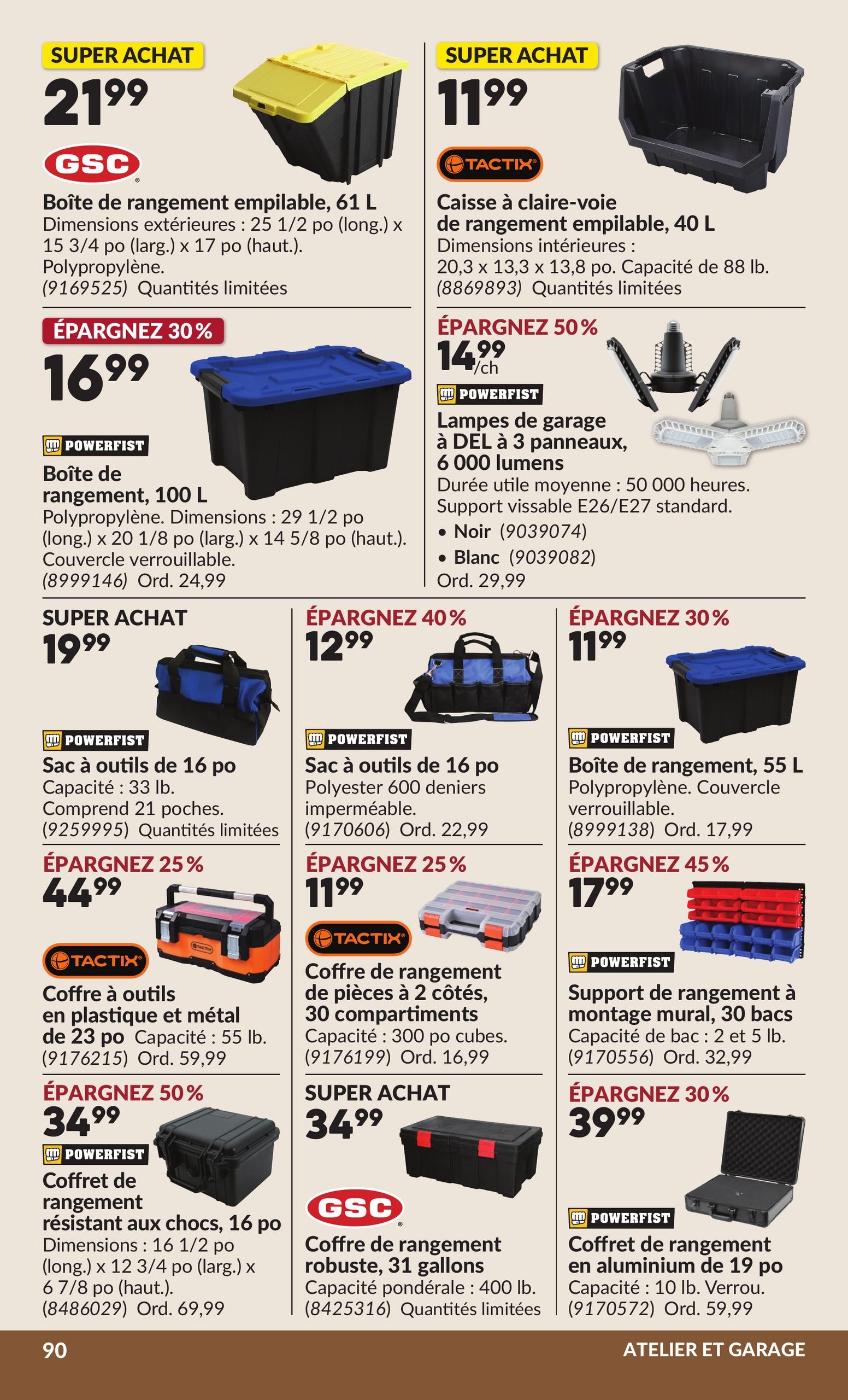 Circulaire Princess Auto — page 95, du 22 septembre au 4 octobre 2026
