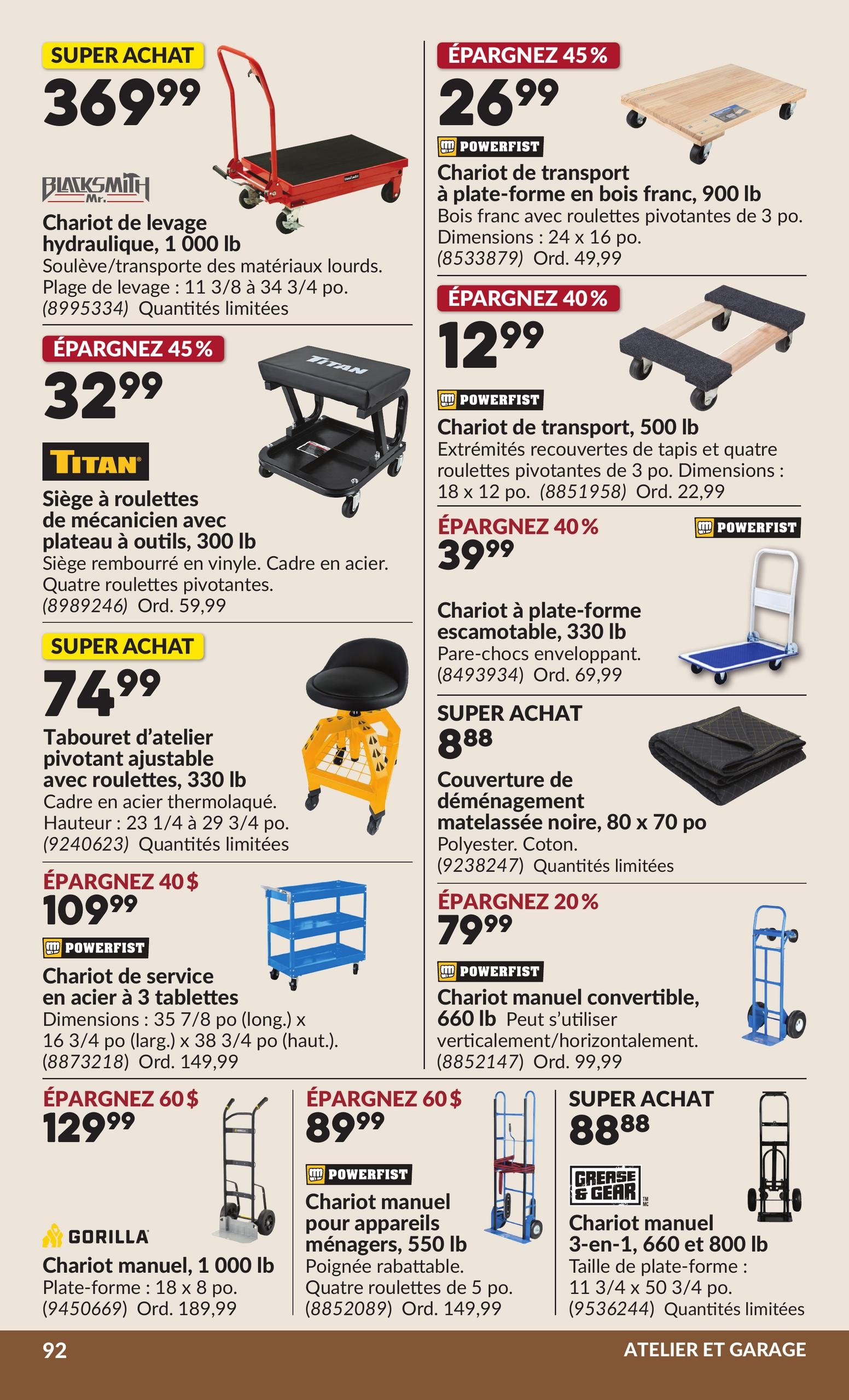 Circulaire Princess Auto — page 97, du 22 septembre au 4 octobre 2026