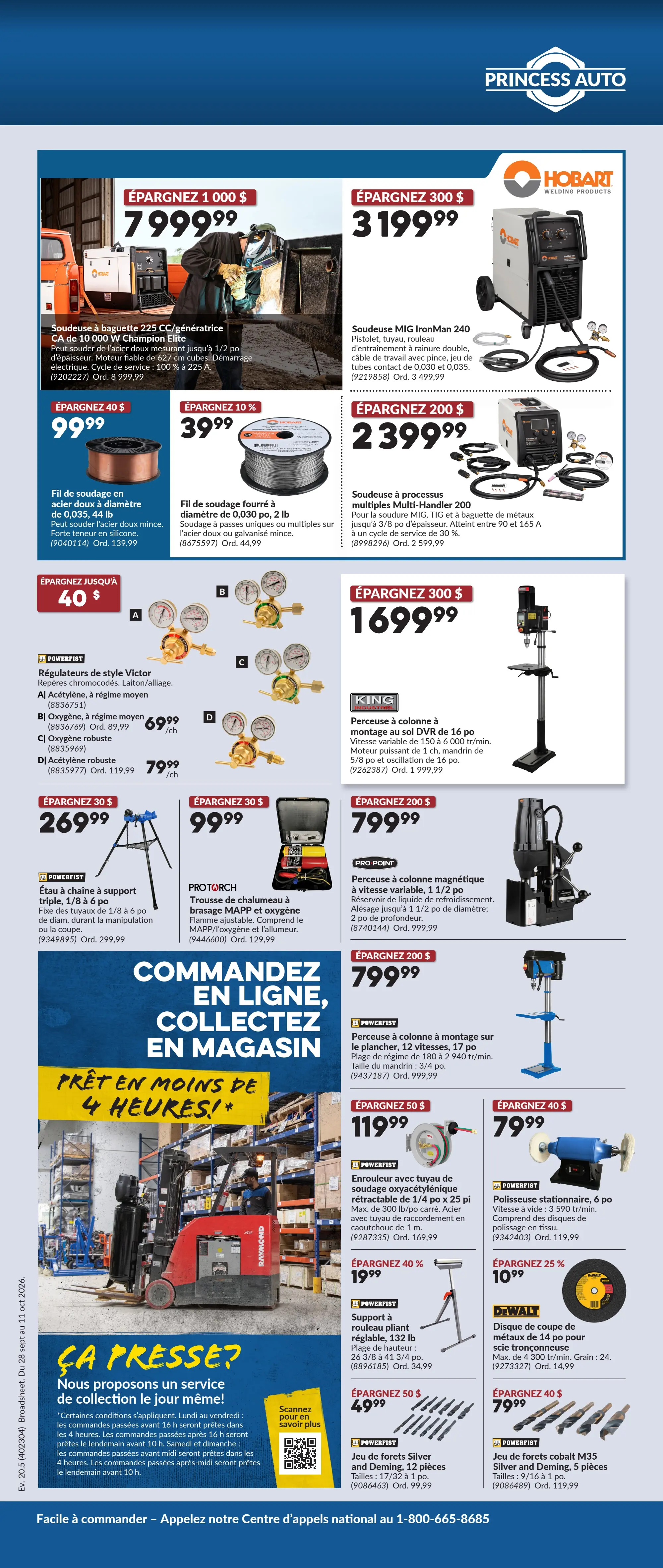 Circulaire Princess Auto — page 9, du 28 septembre au 11 octobre 2026