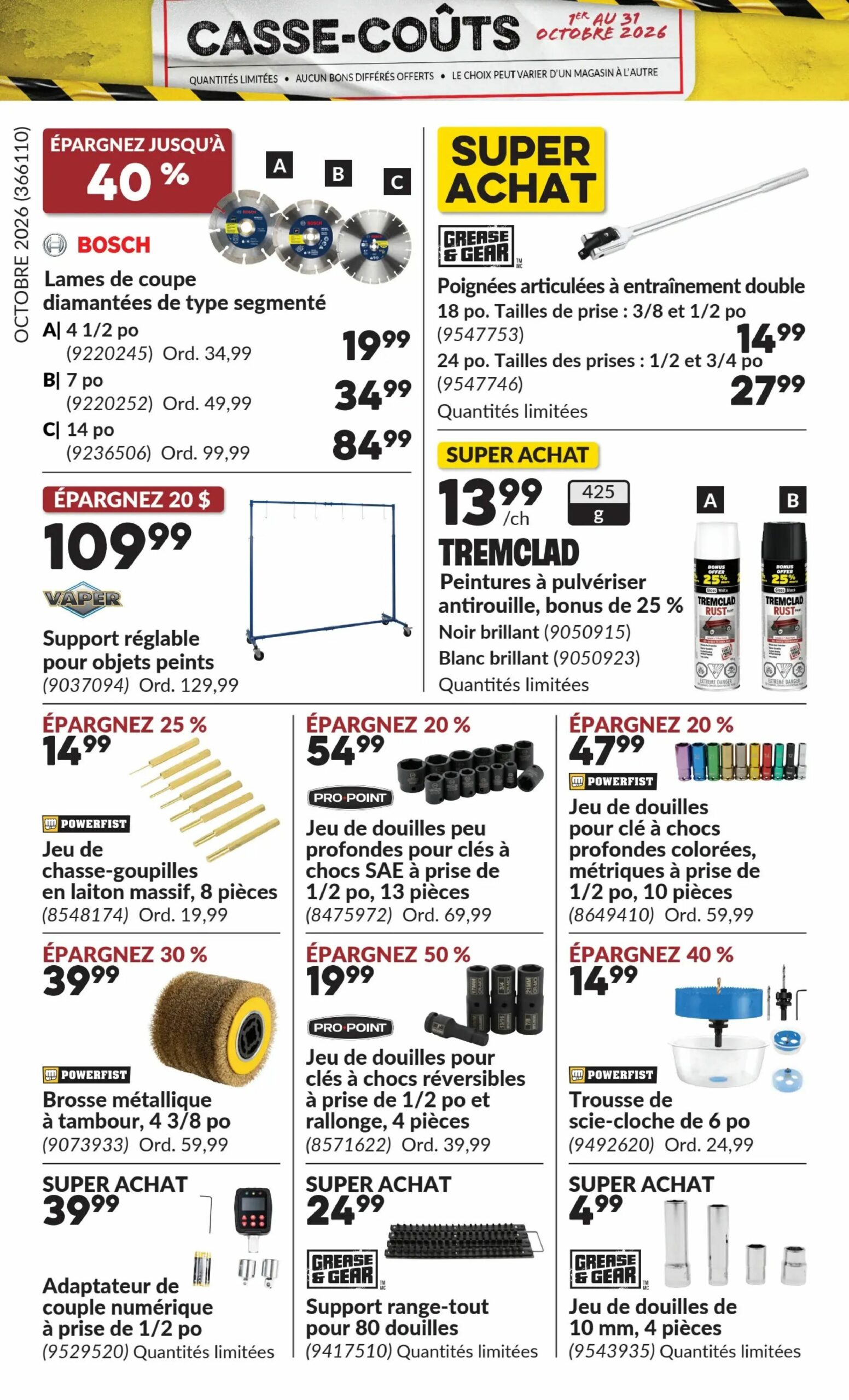 Circulaire Princess Auto — page 2, du 1 au 31 octobre 2026
