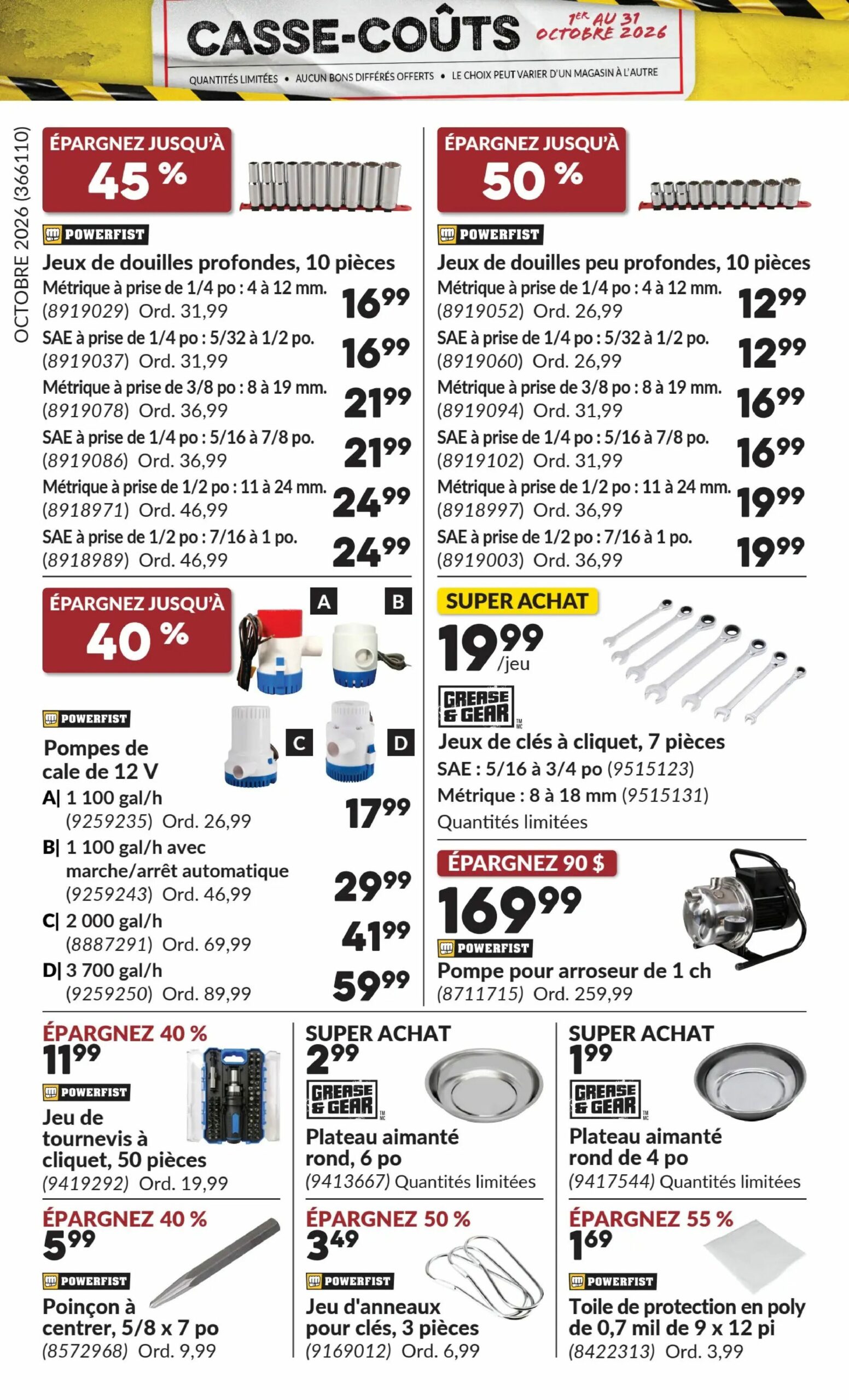 Circulaire Princess Auto — page 3, du 1 au 31 octobre 2026