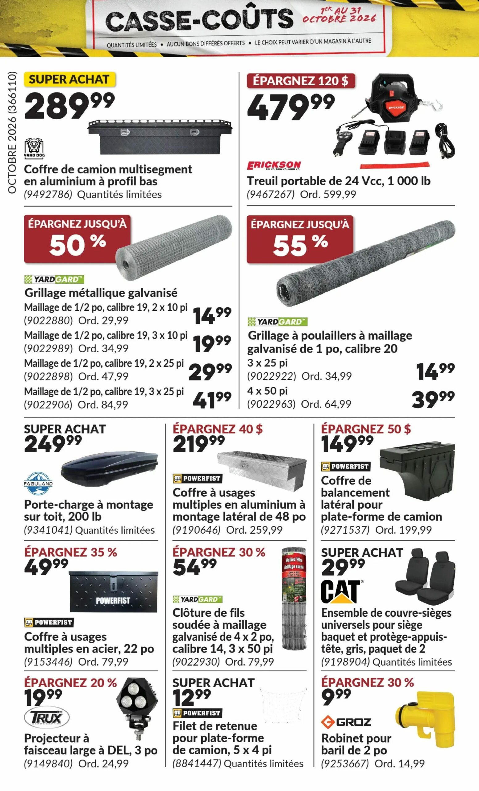 Circulaire Princess Auto — page 11, du 1 au 31 octobre 2026