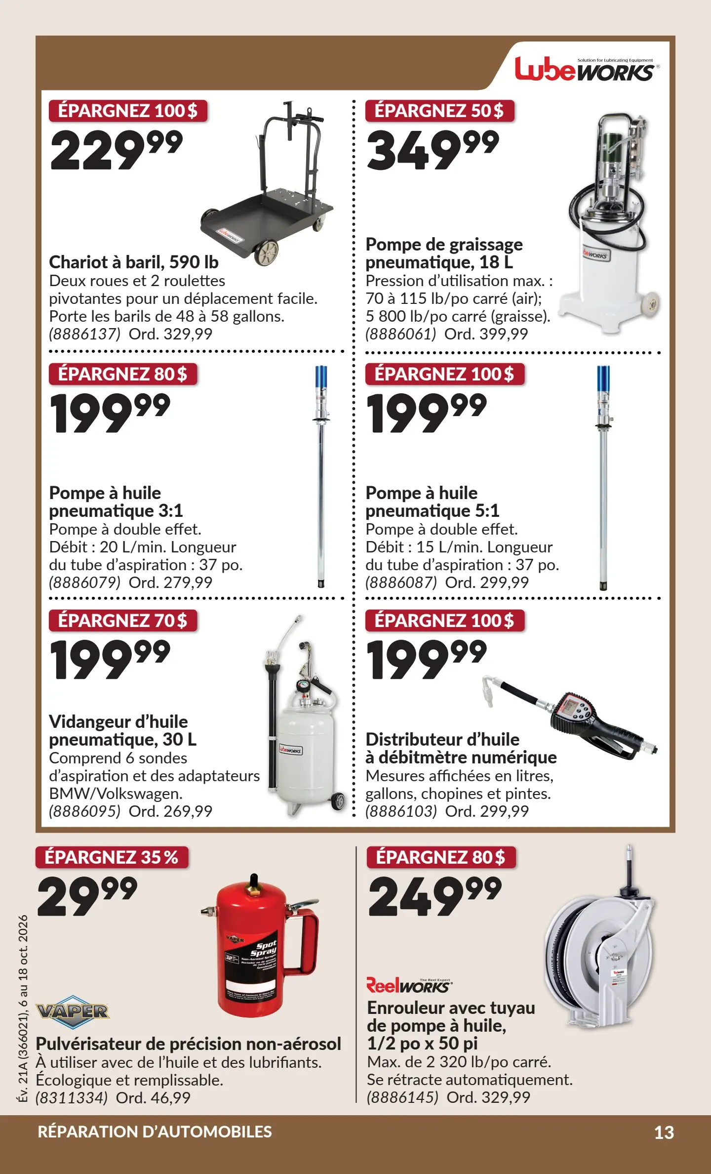 Circulaire Princess Auto — page 18, du 6 au 18 octobre 2026