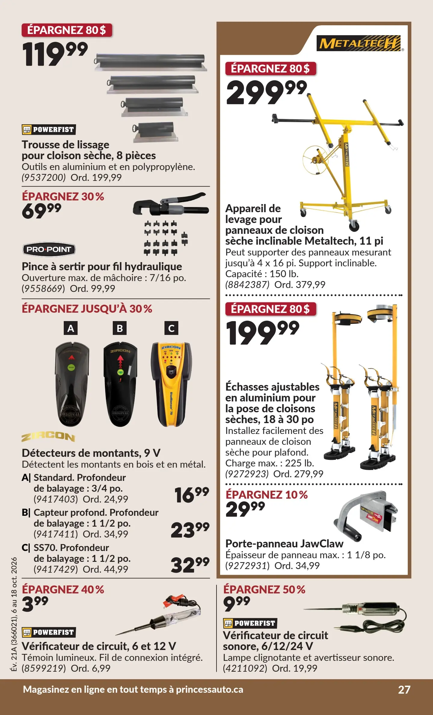 Circulaire Princess Auto — page 32, du 6 au 18 octobre 2026