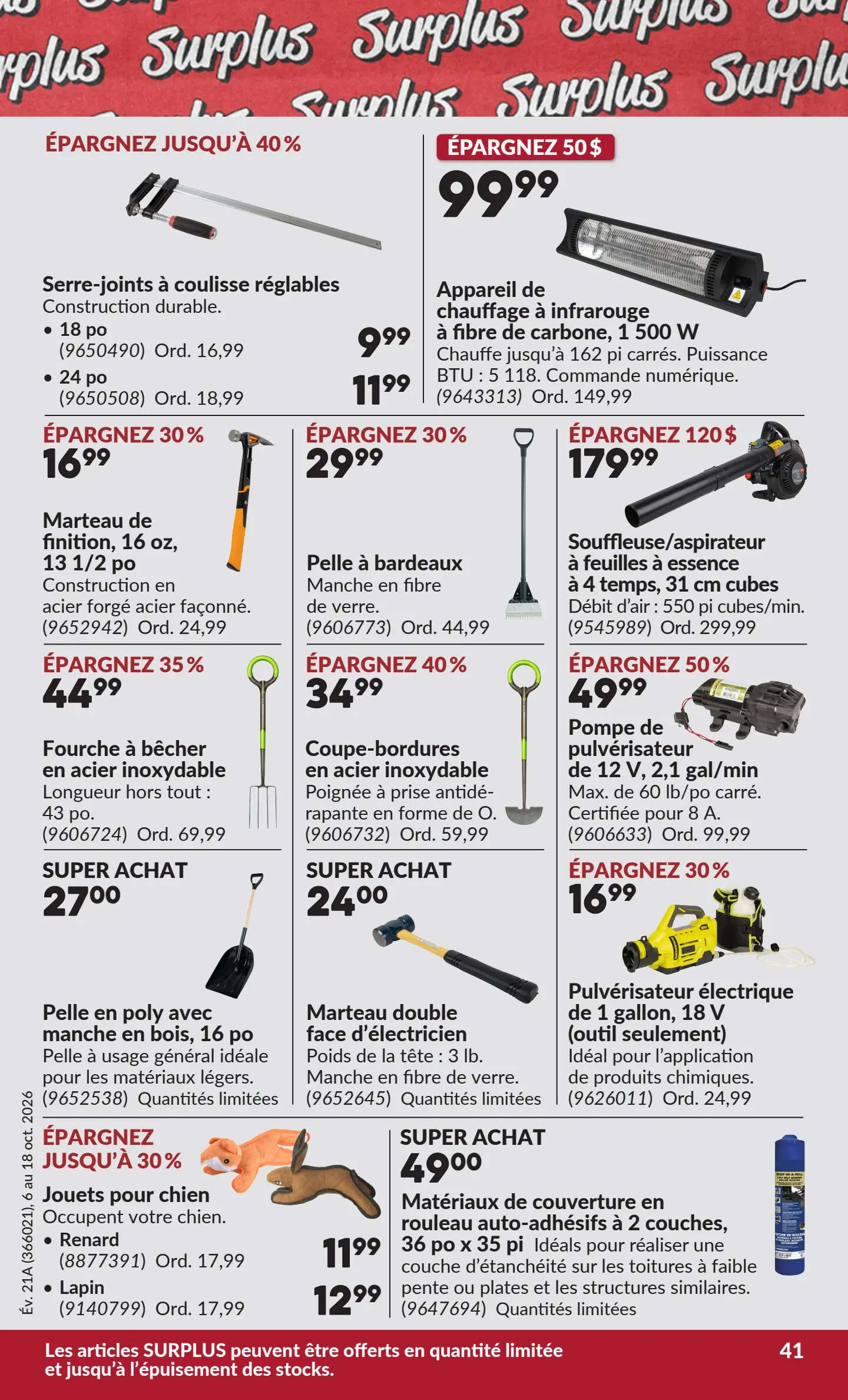 Circulaire Princess Auto — page 46, du 6 au 18 octobre 2026