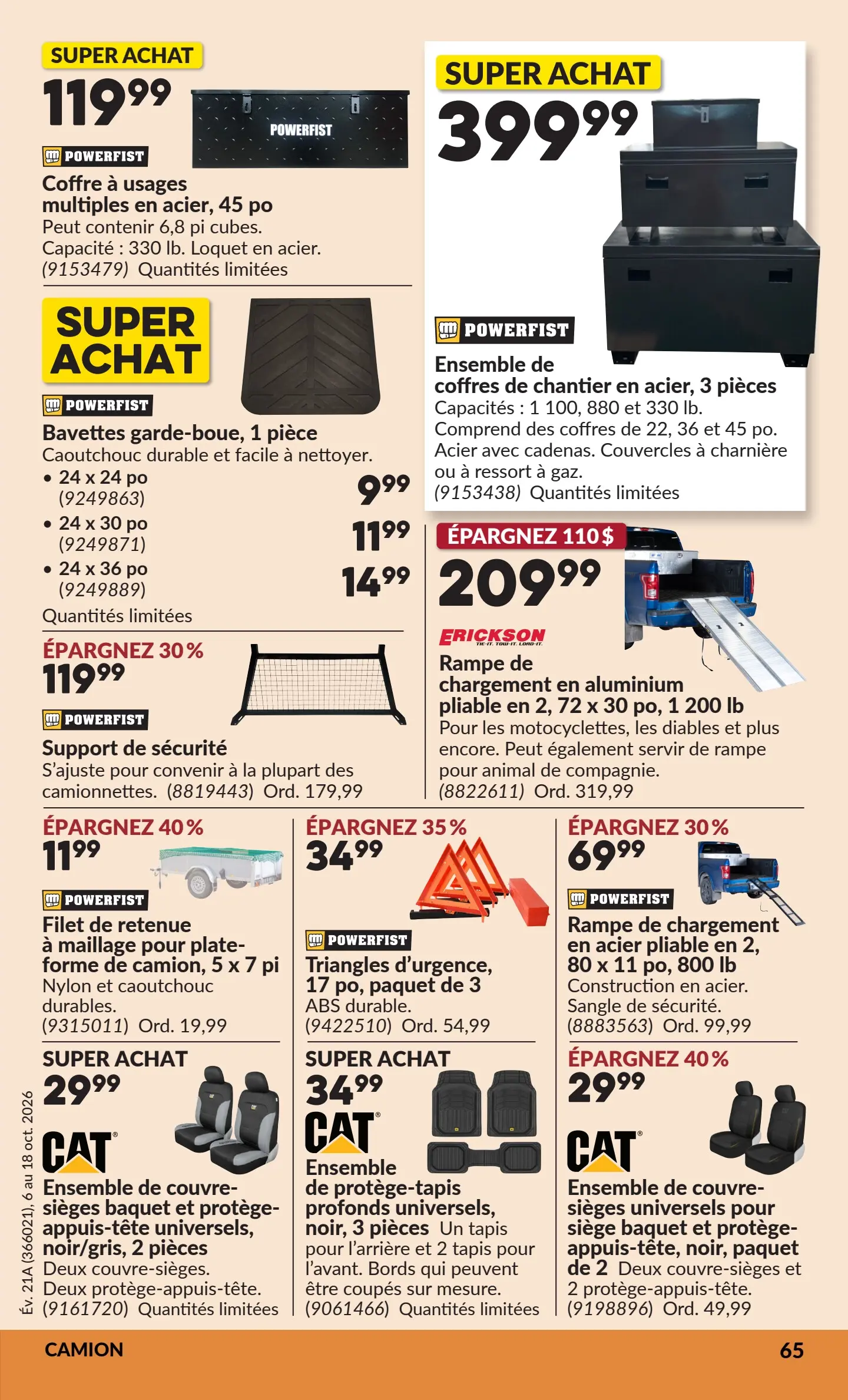 Circulaire Princess Auto — page 70, du 6 au 18 octobre 2026