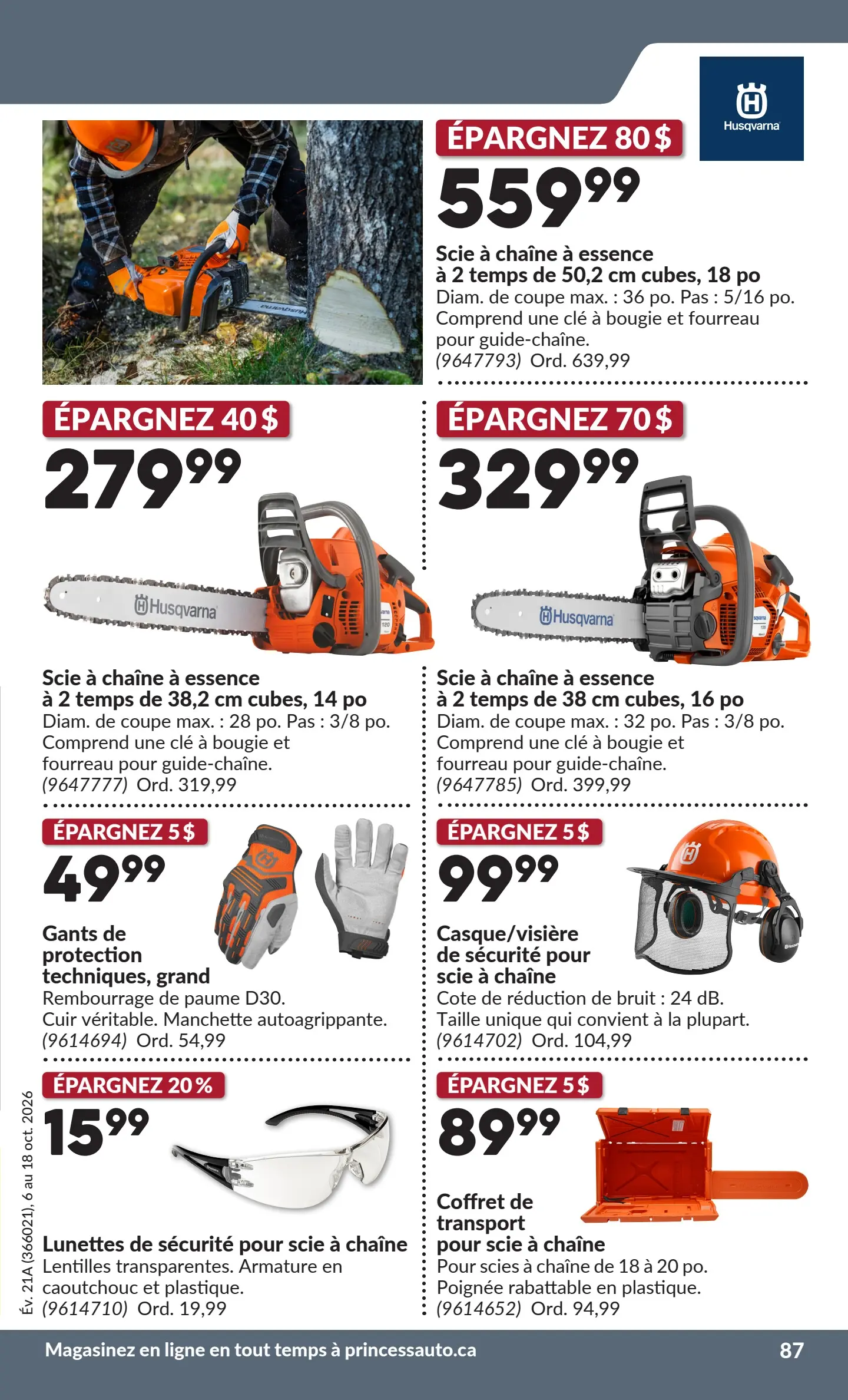 Circulaire Princess Auto — page 92, du 6 au 18 octobre 2026