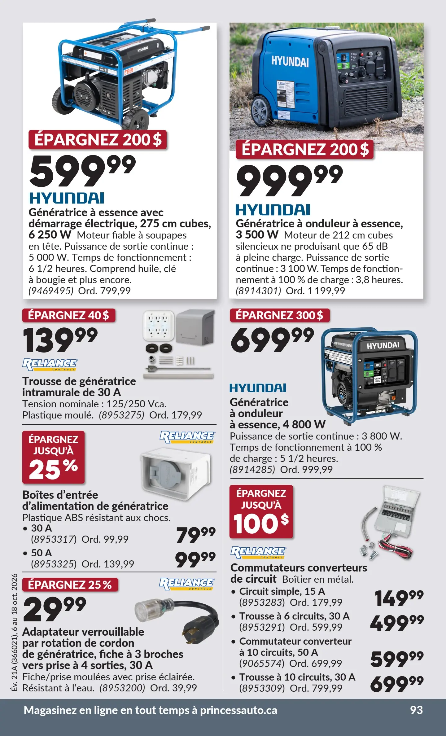 Circulaire Princess Auto — page 98, du 6 au 18 octobre 2026