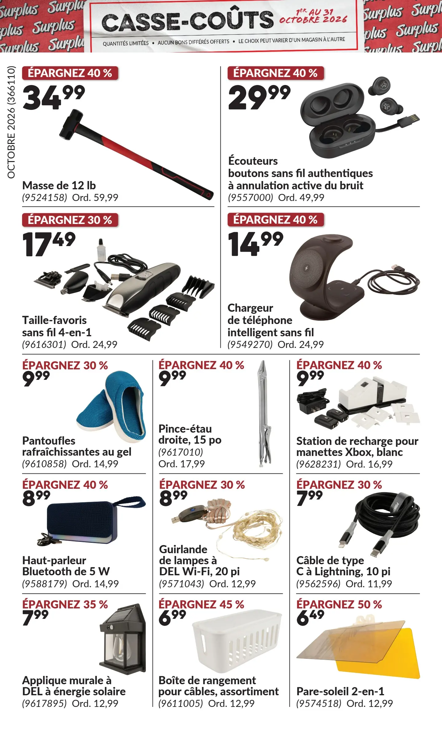 Circulaire Princess Auto Casse-Coûts — page 15, du 1 au 31 octobre 2026