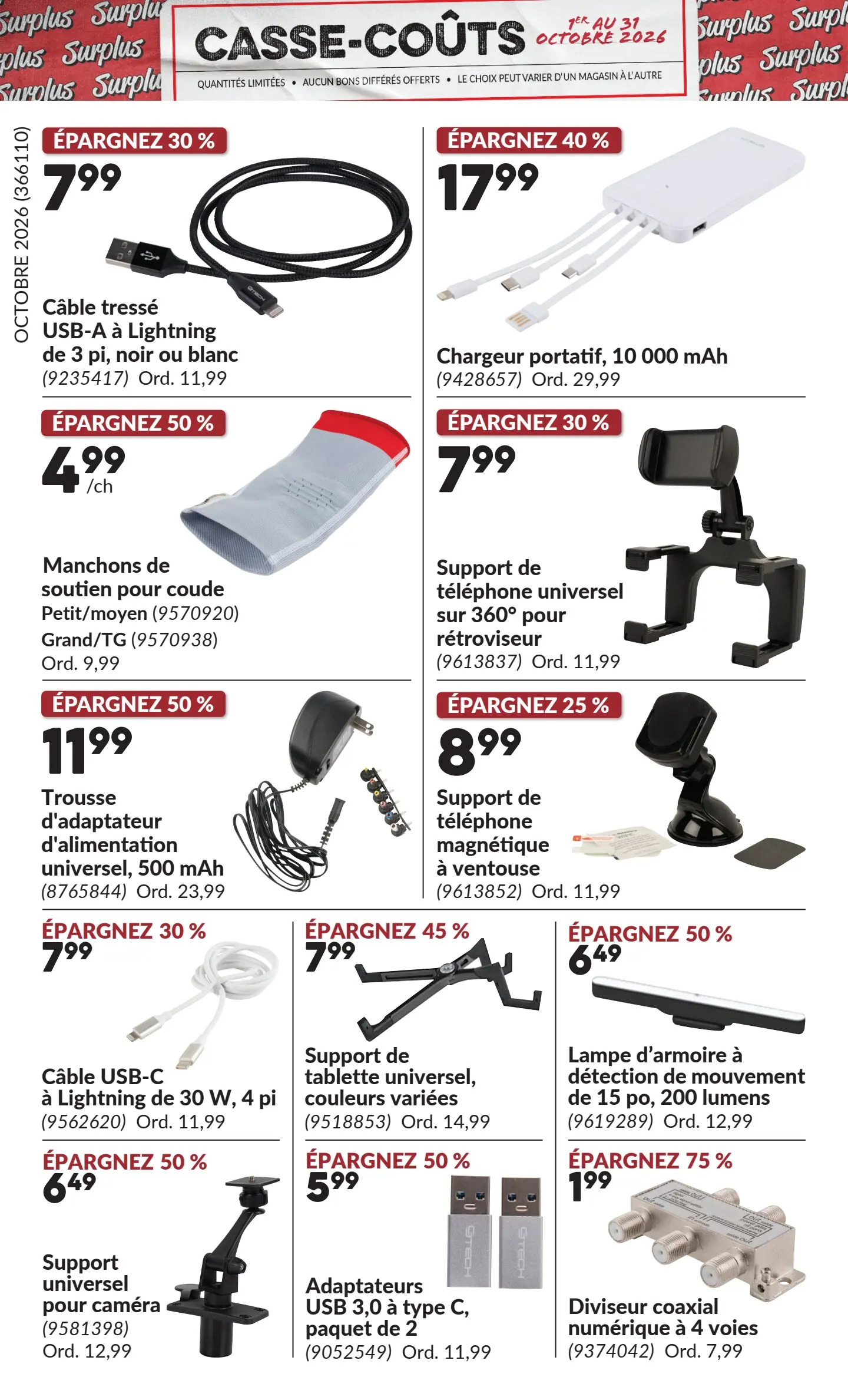 Circulaire Princess Auto Casse-Coûts — page 19, du 1 au 31 octobre 2026