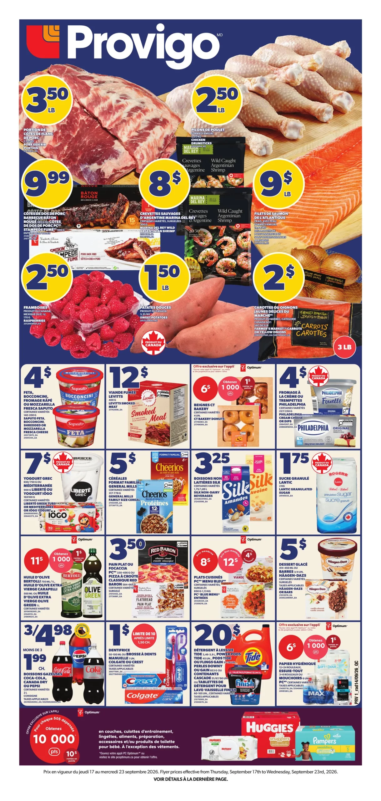 Circulaire Provigo — page 1, du 17 au 23 septembre 2026