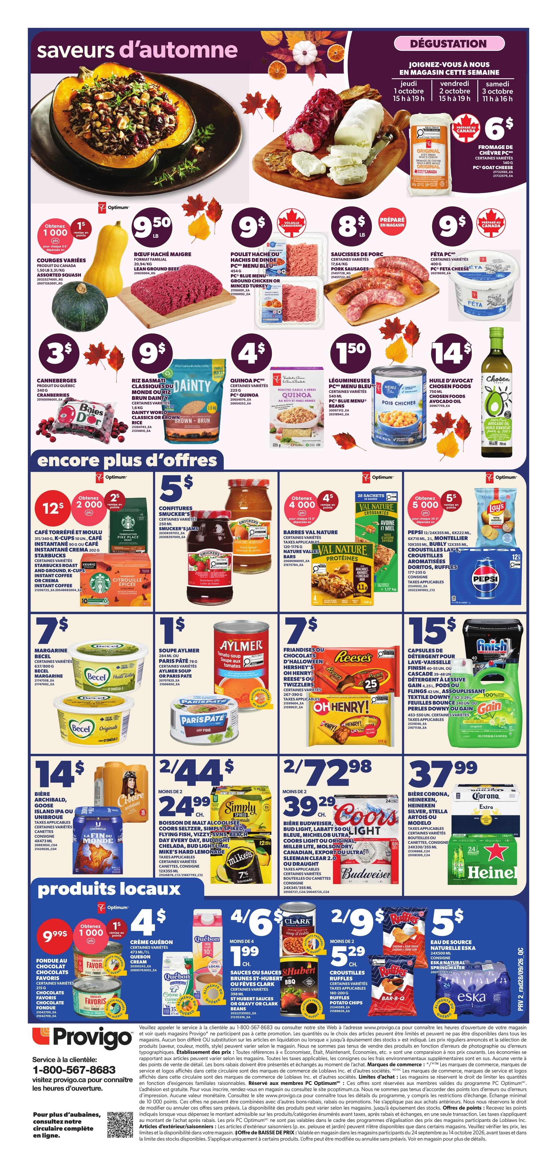 Circulaire Provigo — page 2, du 1 au 7 octobre 2026