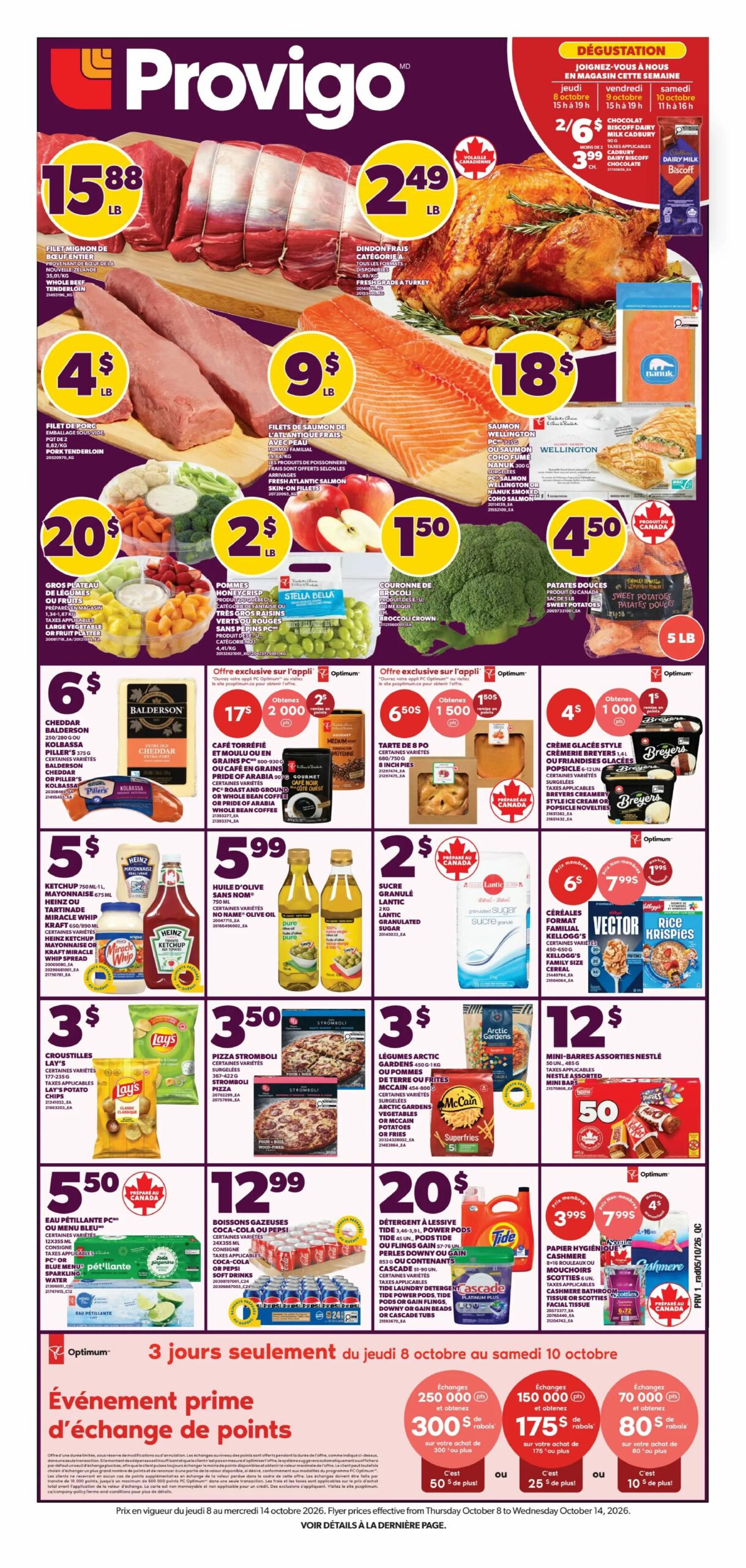 Circulaire Provigo — page 1, du 8 au 14 octobre 2026
