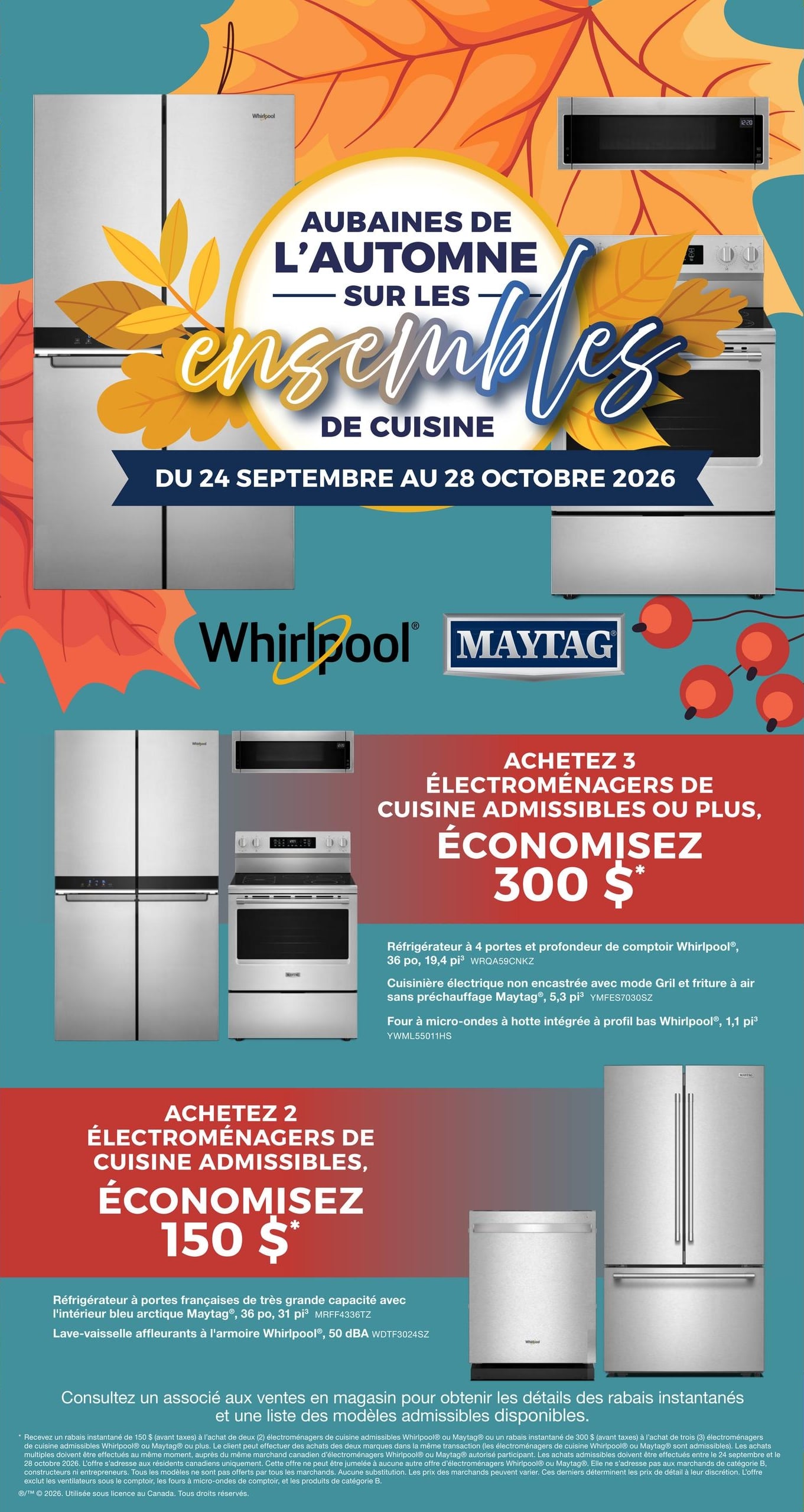 Circulaire Appareils Ménagers Robert Leduc — page 3, du 24 septembre au 28 octobre 2026