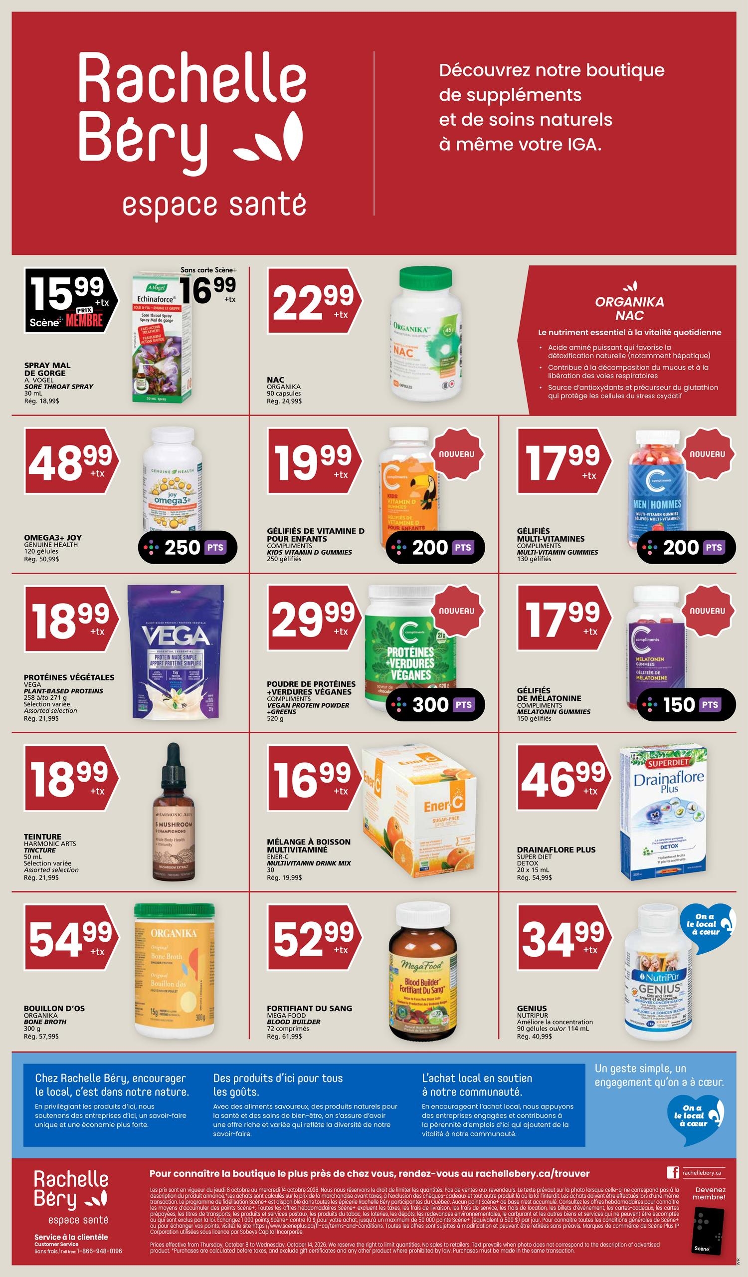 Circulaire Speciaux Promotions Et Rabais De Cette Semaine — page 1, du 8 au 14 octobre 2026
