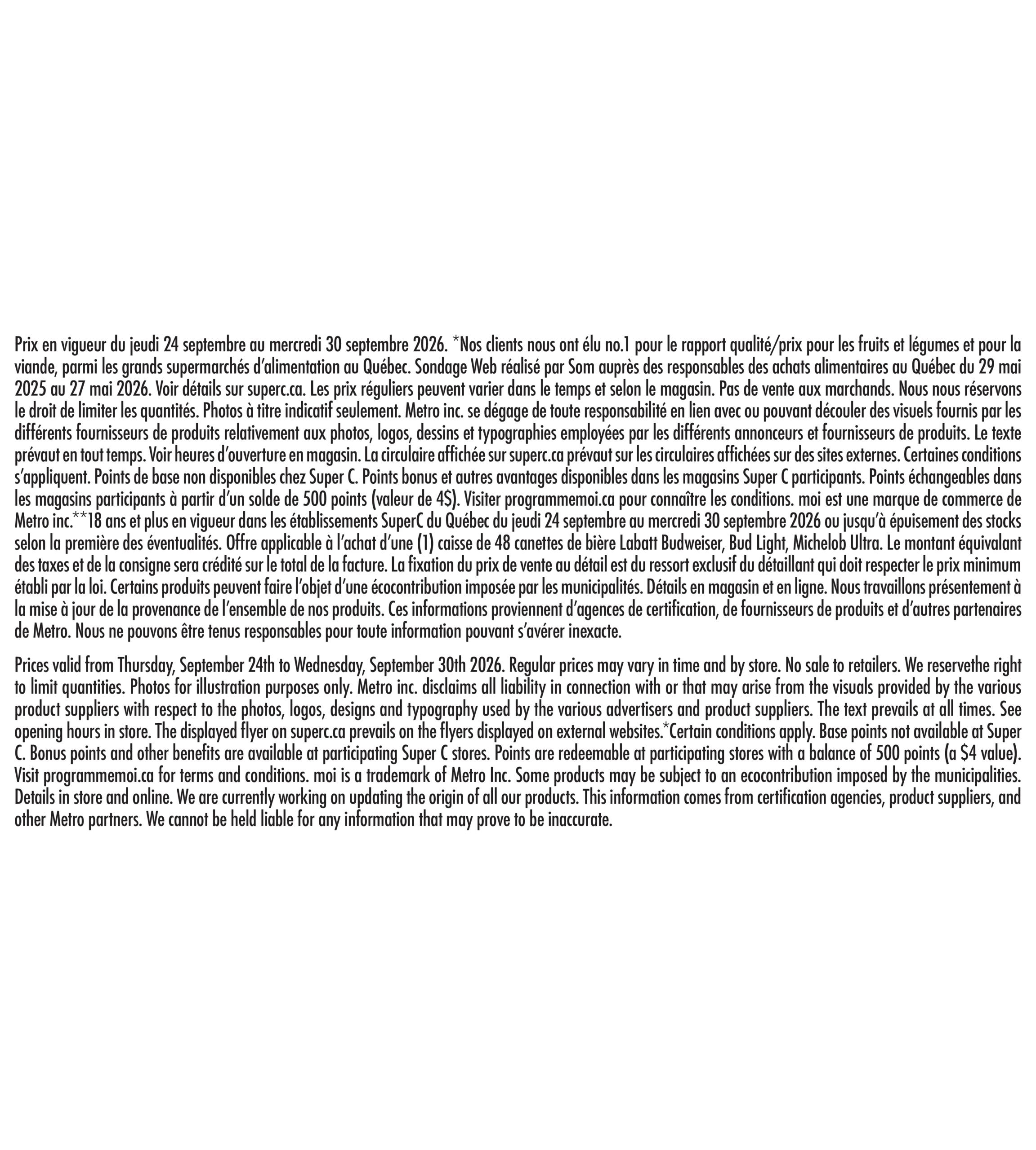 Circulaire Super C — page 15, du 24 au 30 septembre 2026